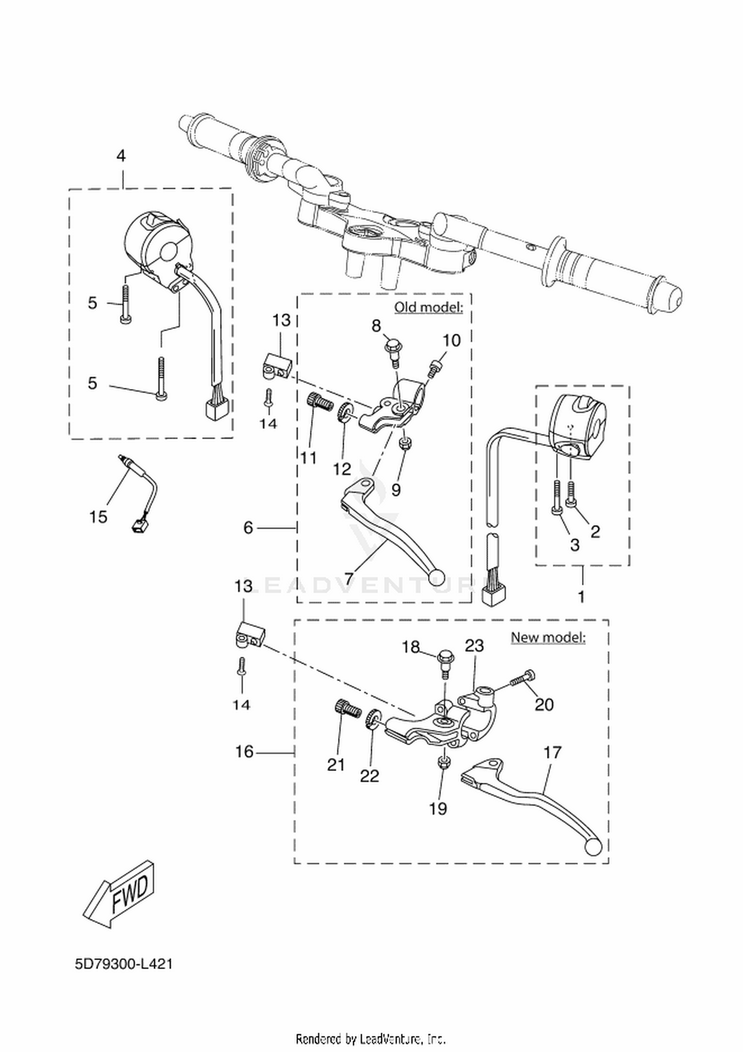 42 HANDLE SWITCH  LEVER