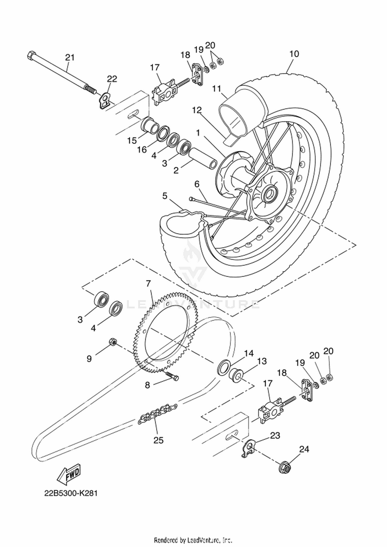 28 REAR WHEEL