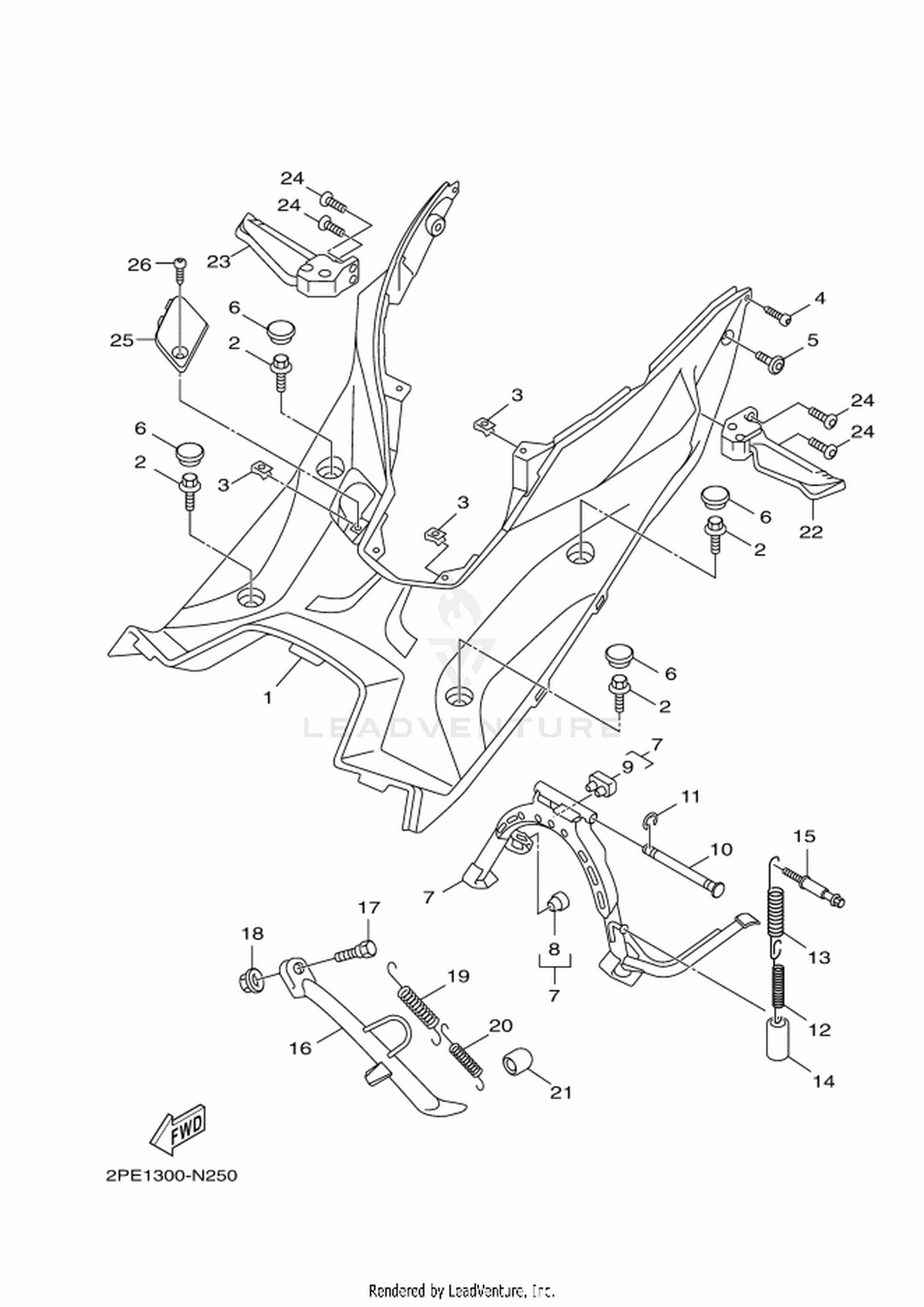 25 STAND  FOOTREST