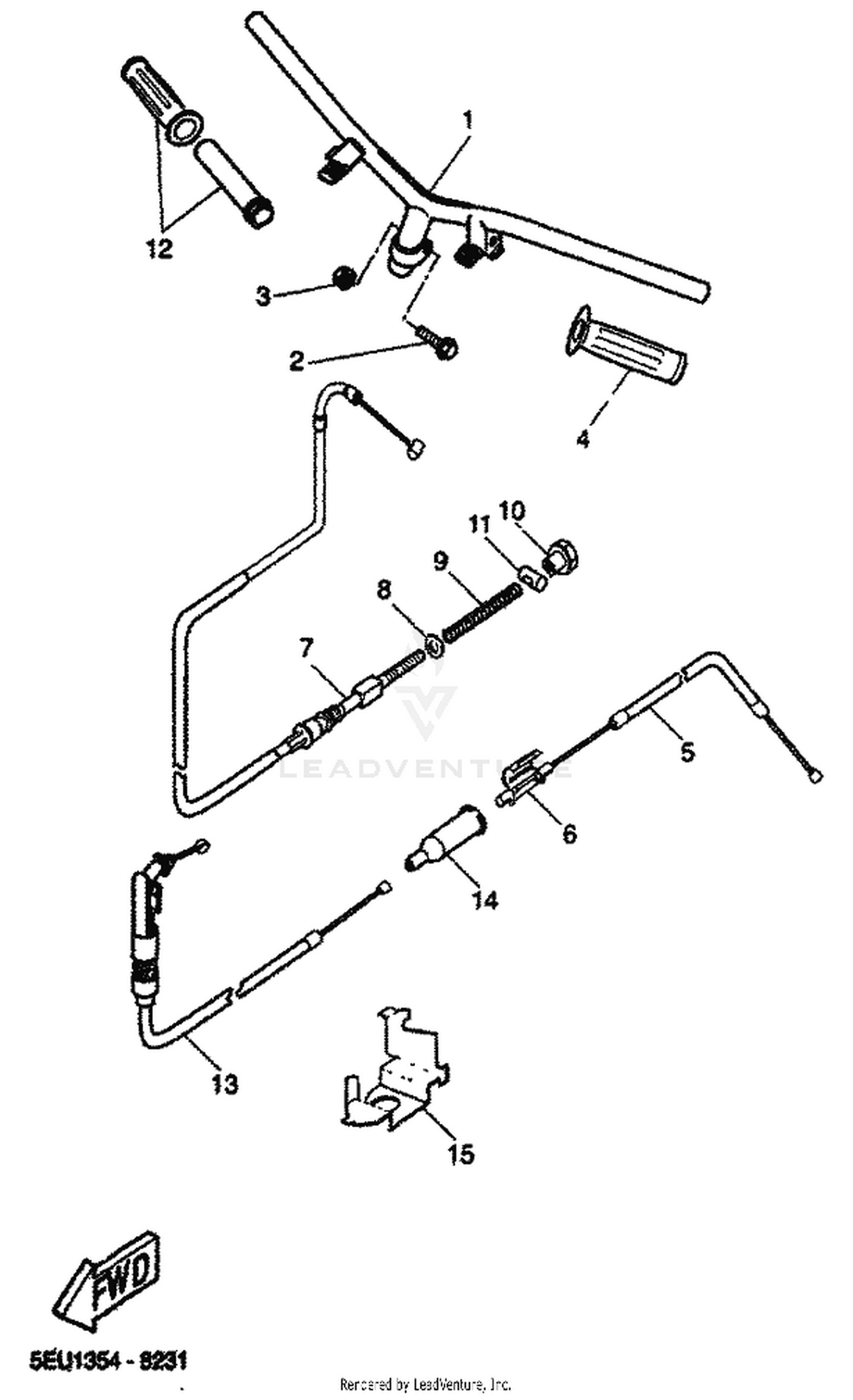 23 STEERING HANDLE  CABLE
