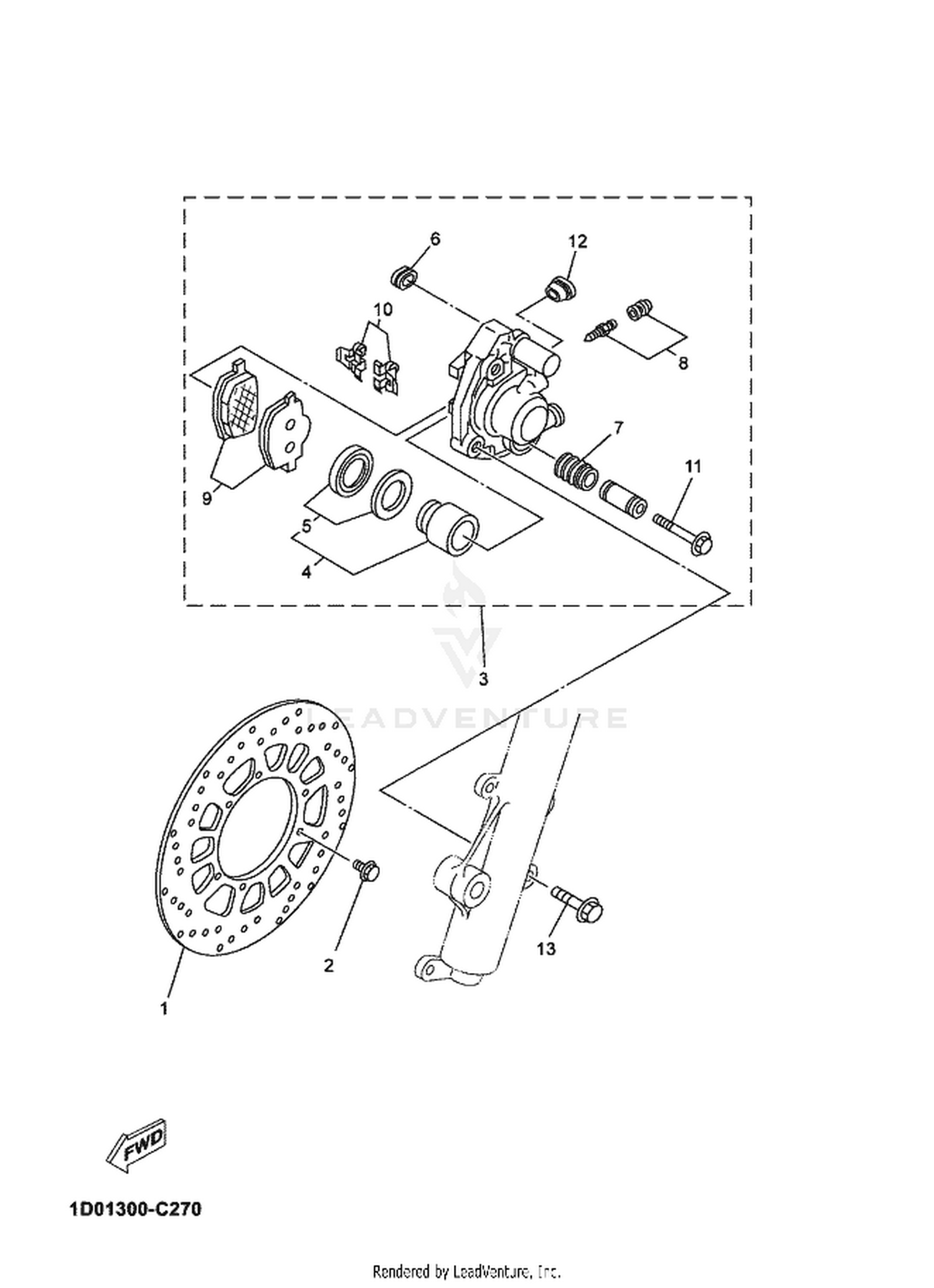 27 FRONT BRAKE CALIPER