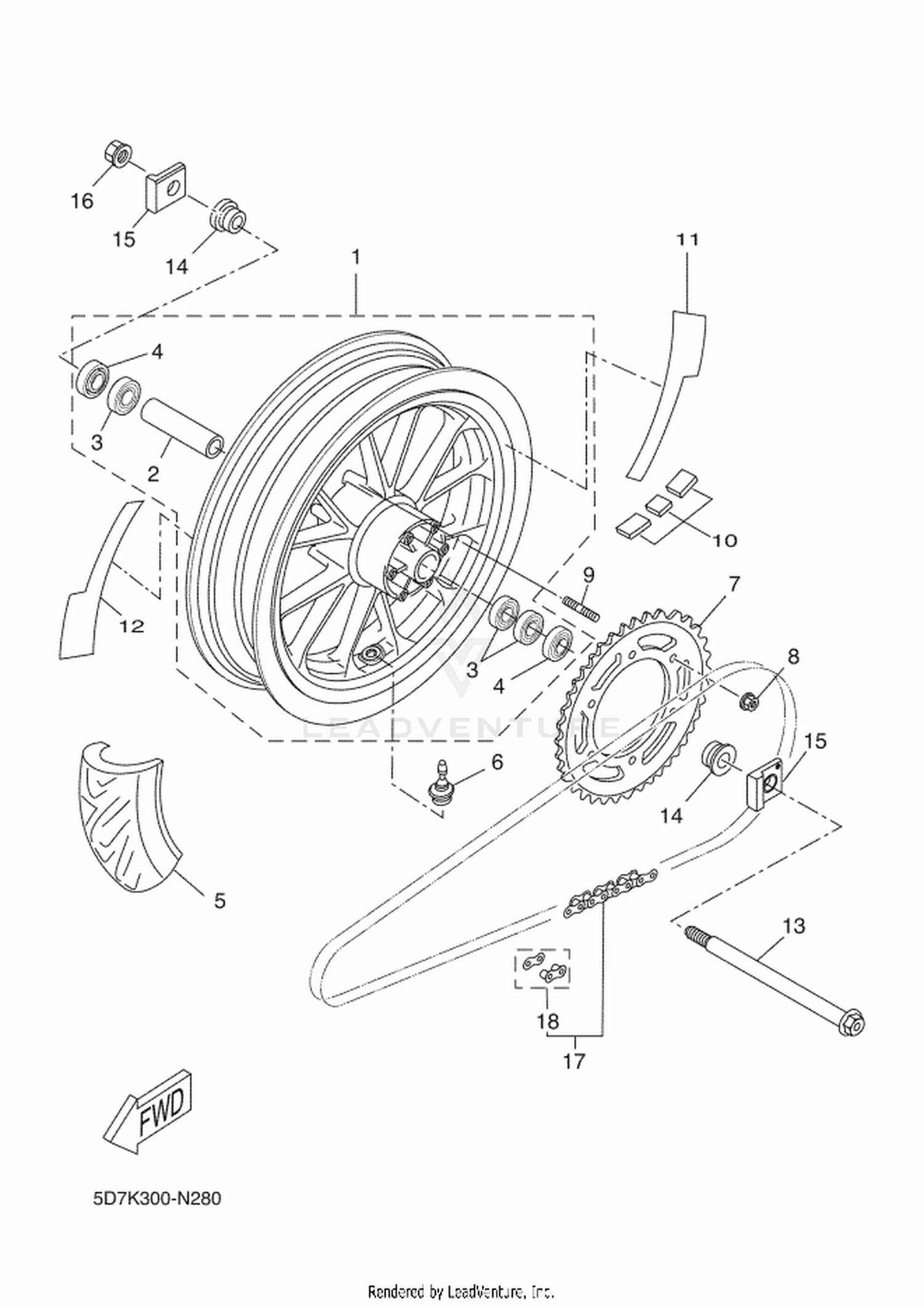 28 REAR WHEEL