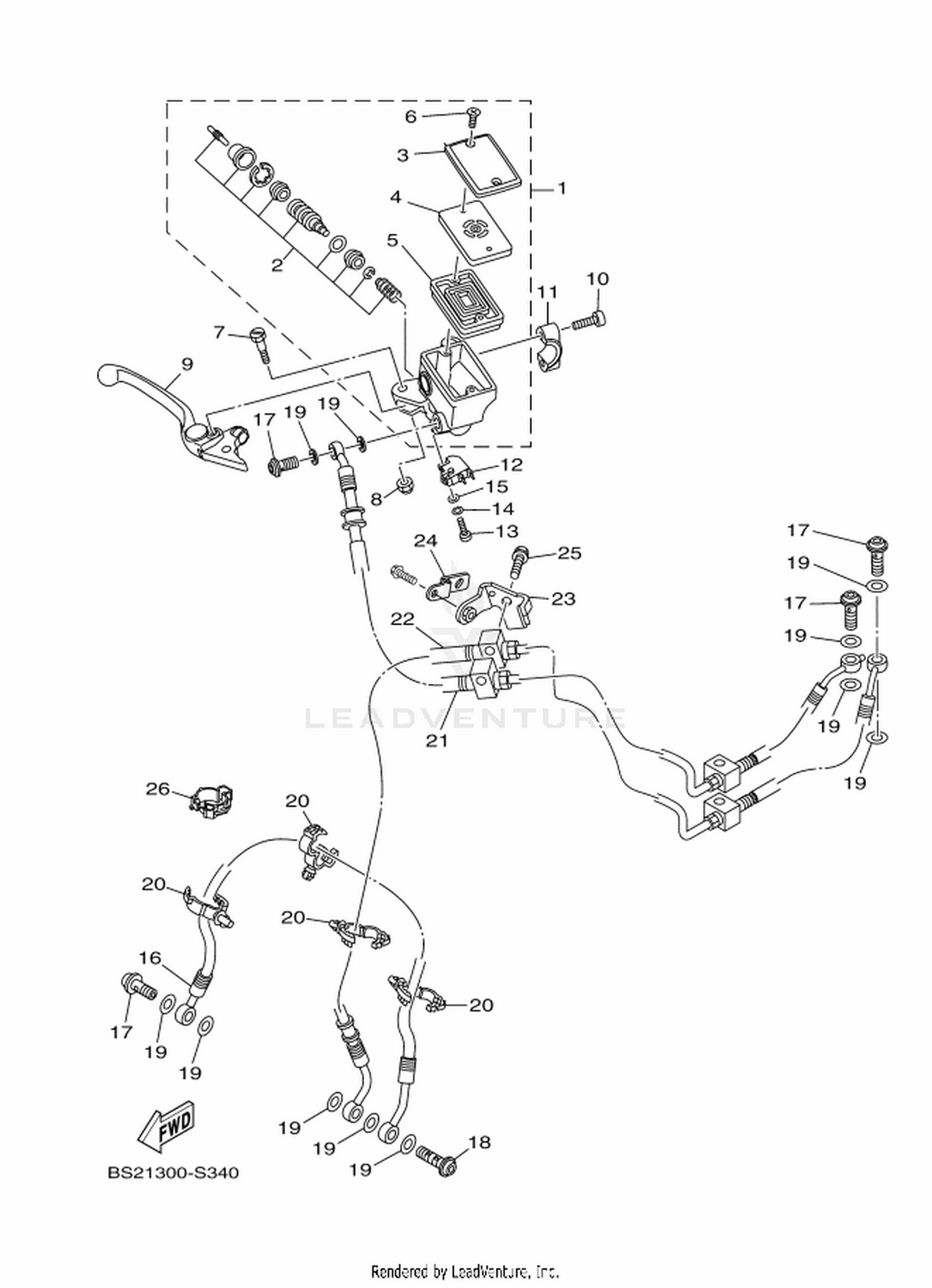 34 FRONT MASTER CYLINDER
