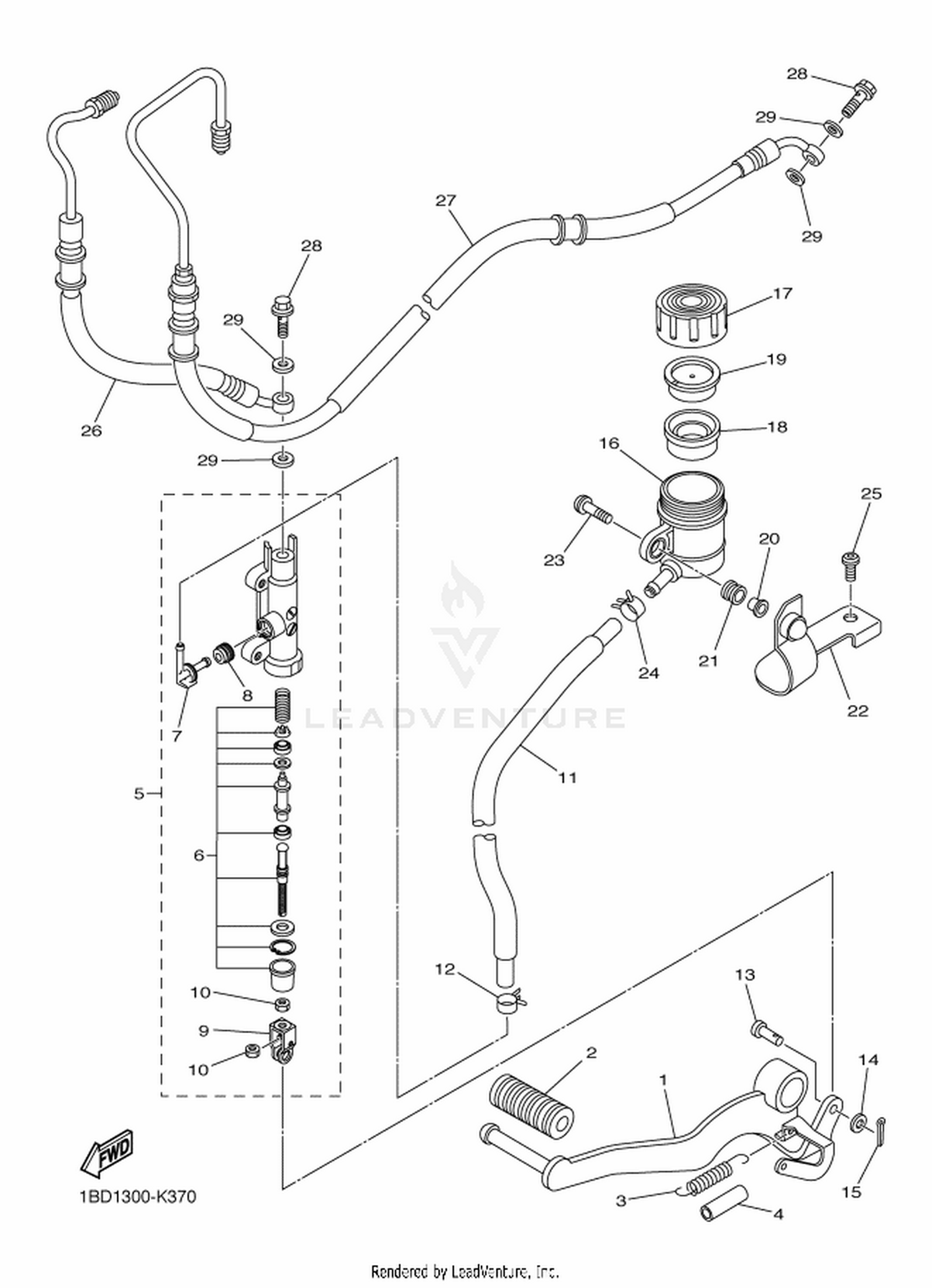 37 REAR MASTER CYLINDER
