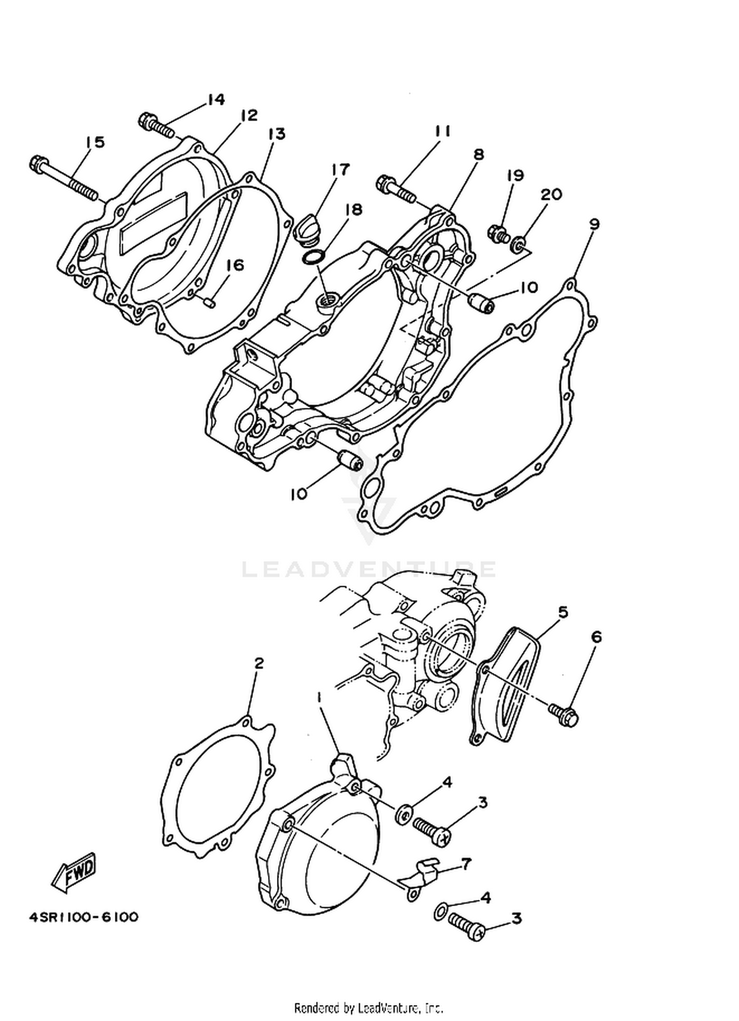 10 CRANKCASE COVER 1