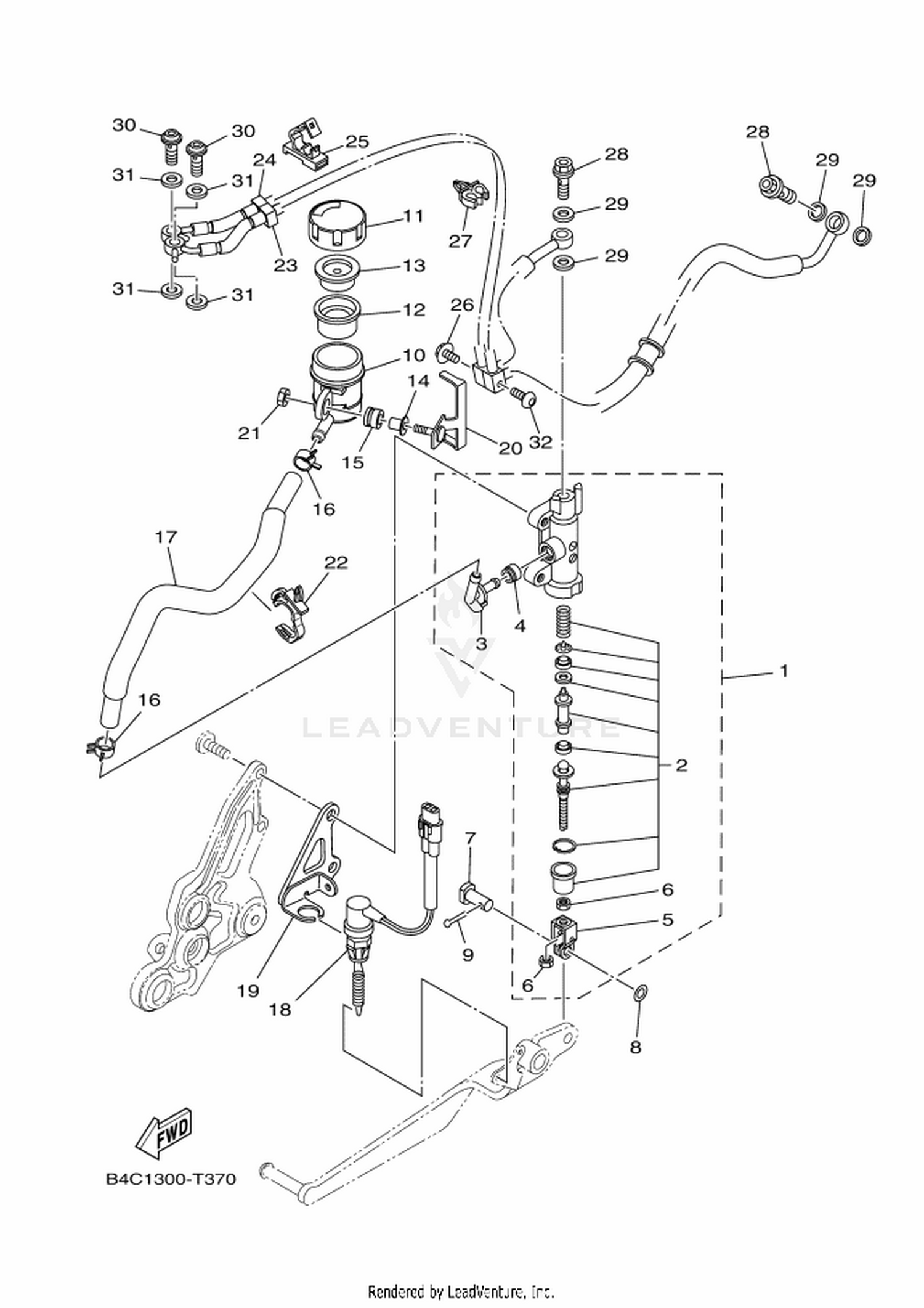 38 REAR MASTER CYLINDER