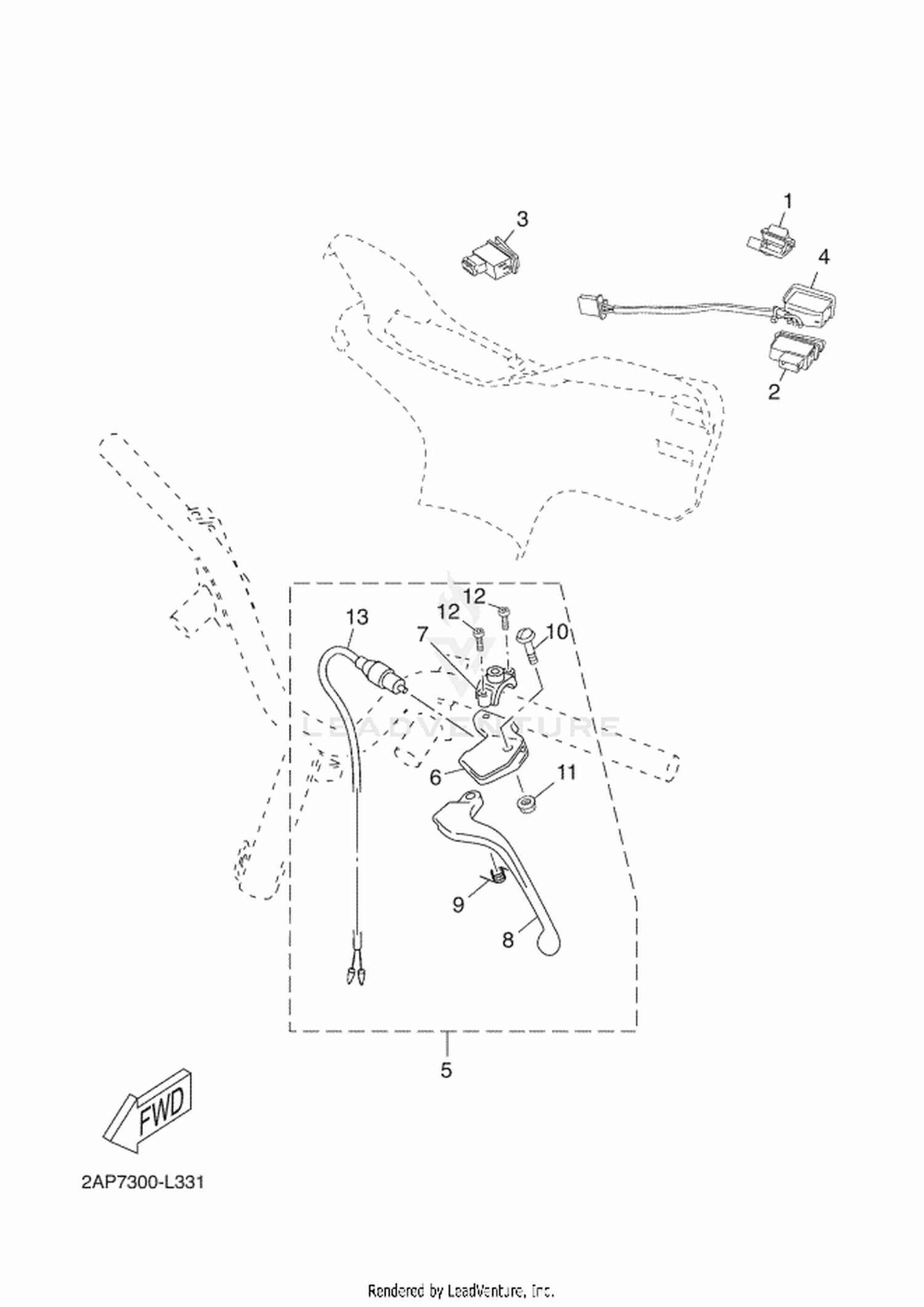 34 HANDLE SWITCH  LEVER