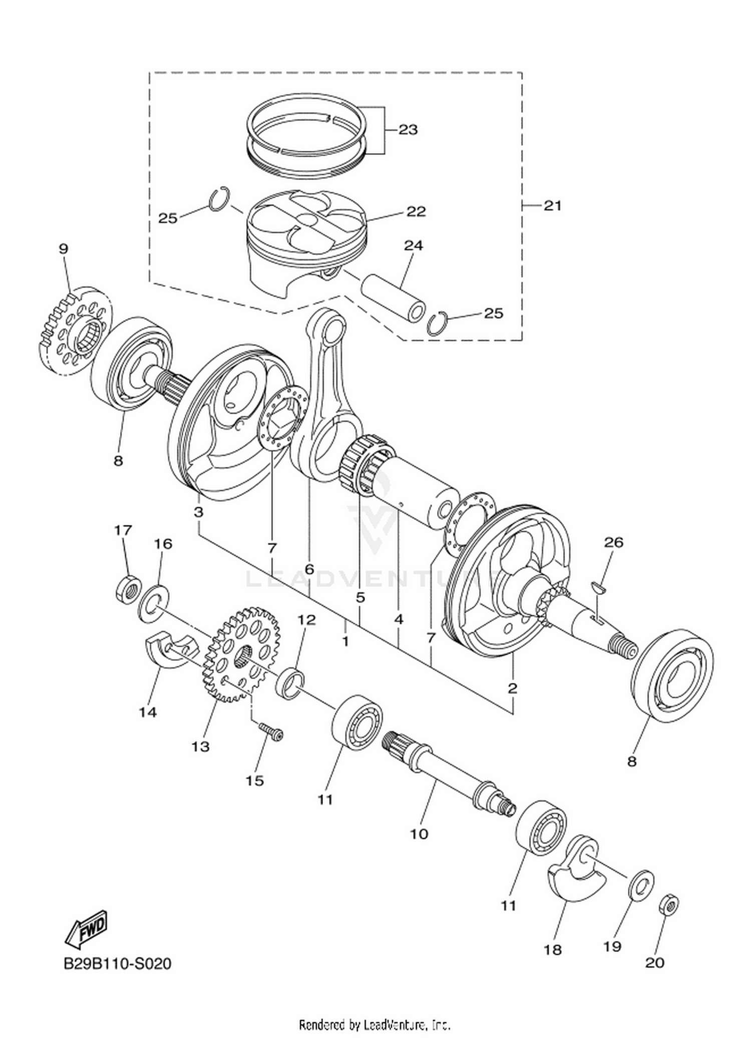 02 CRANKSHAFT  PISTON