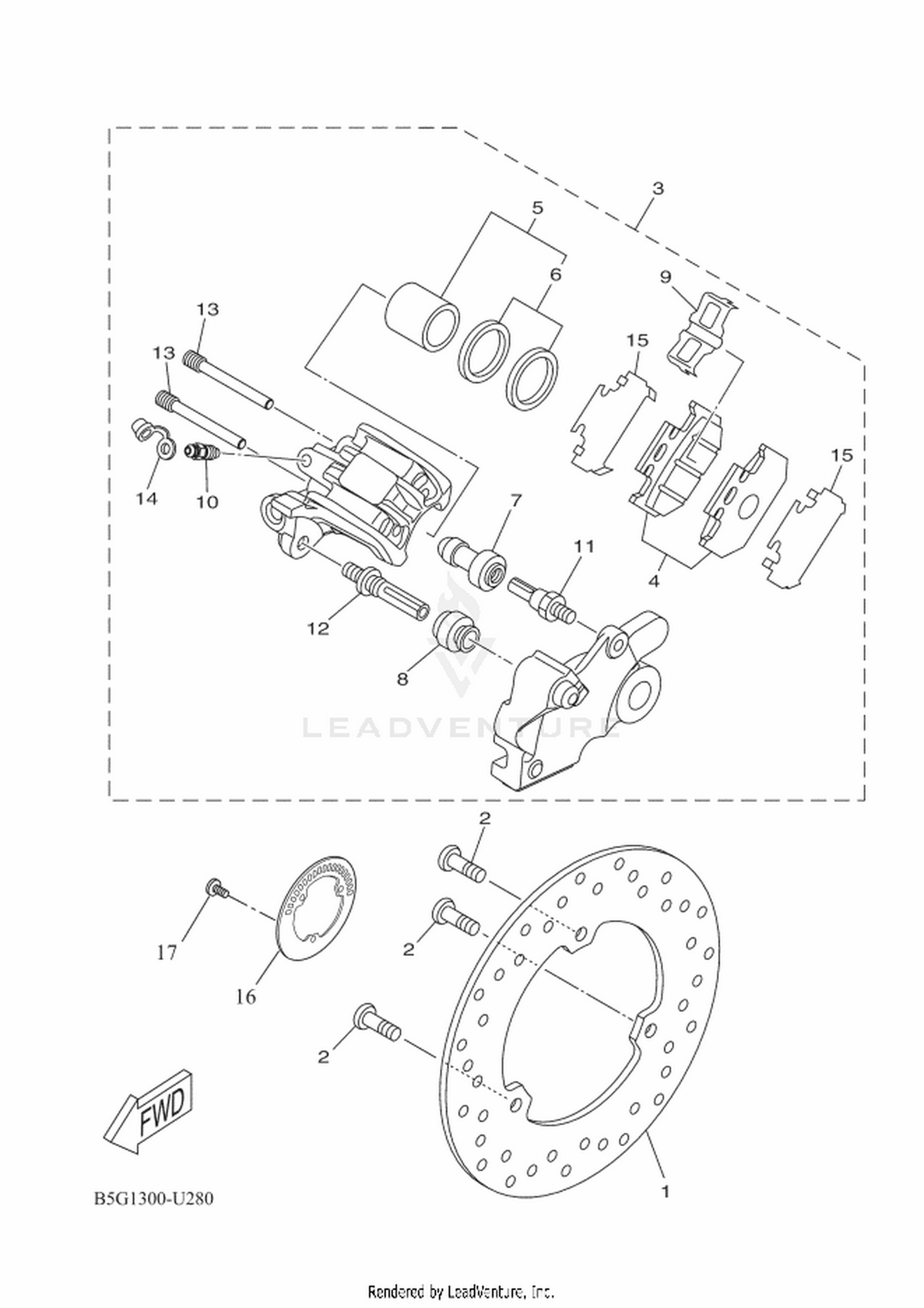 30 REAR BRAKE CALIPER