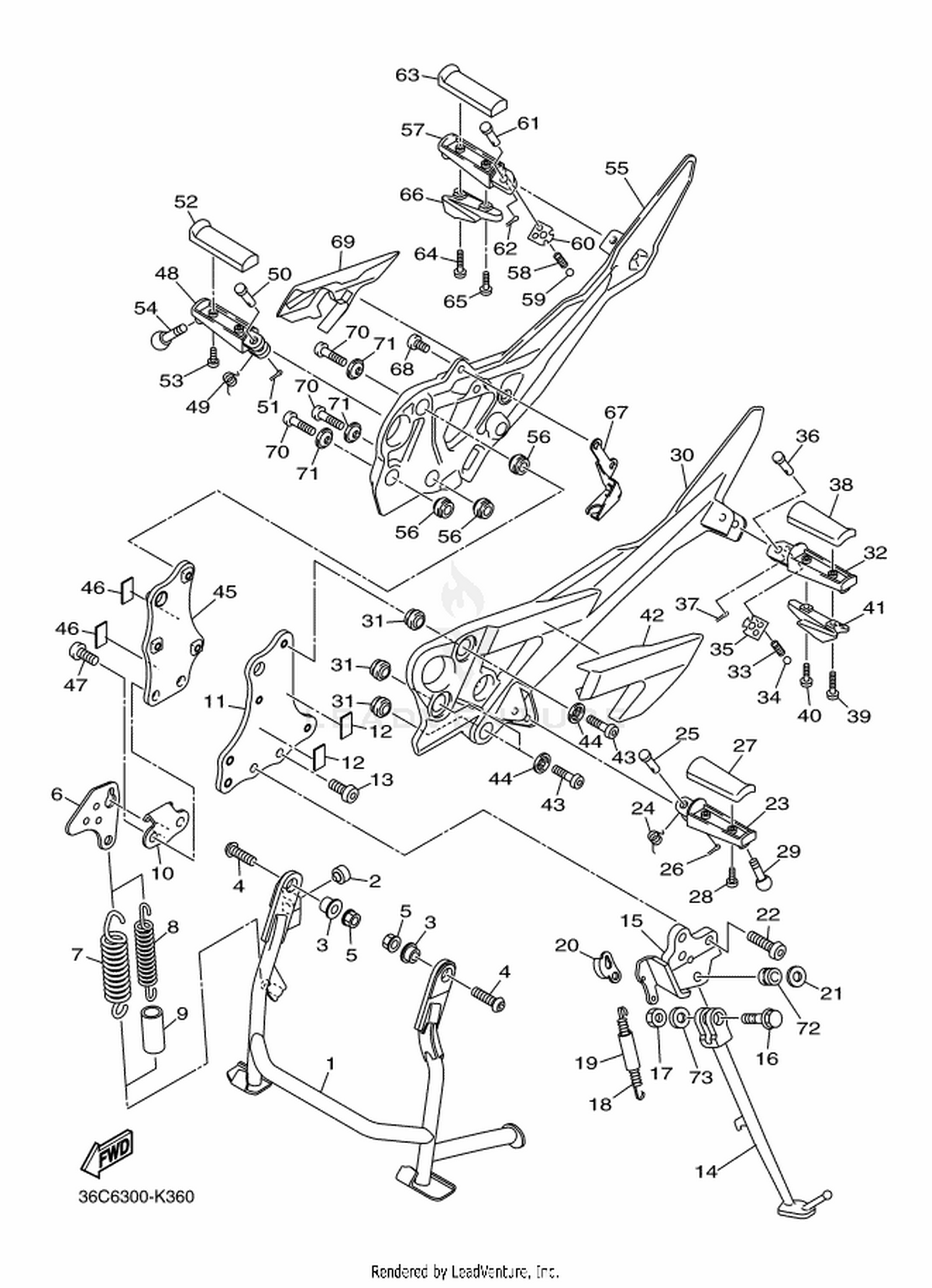 36 STAND  FOOTREST