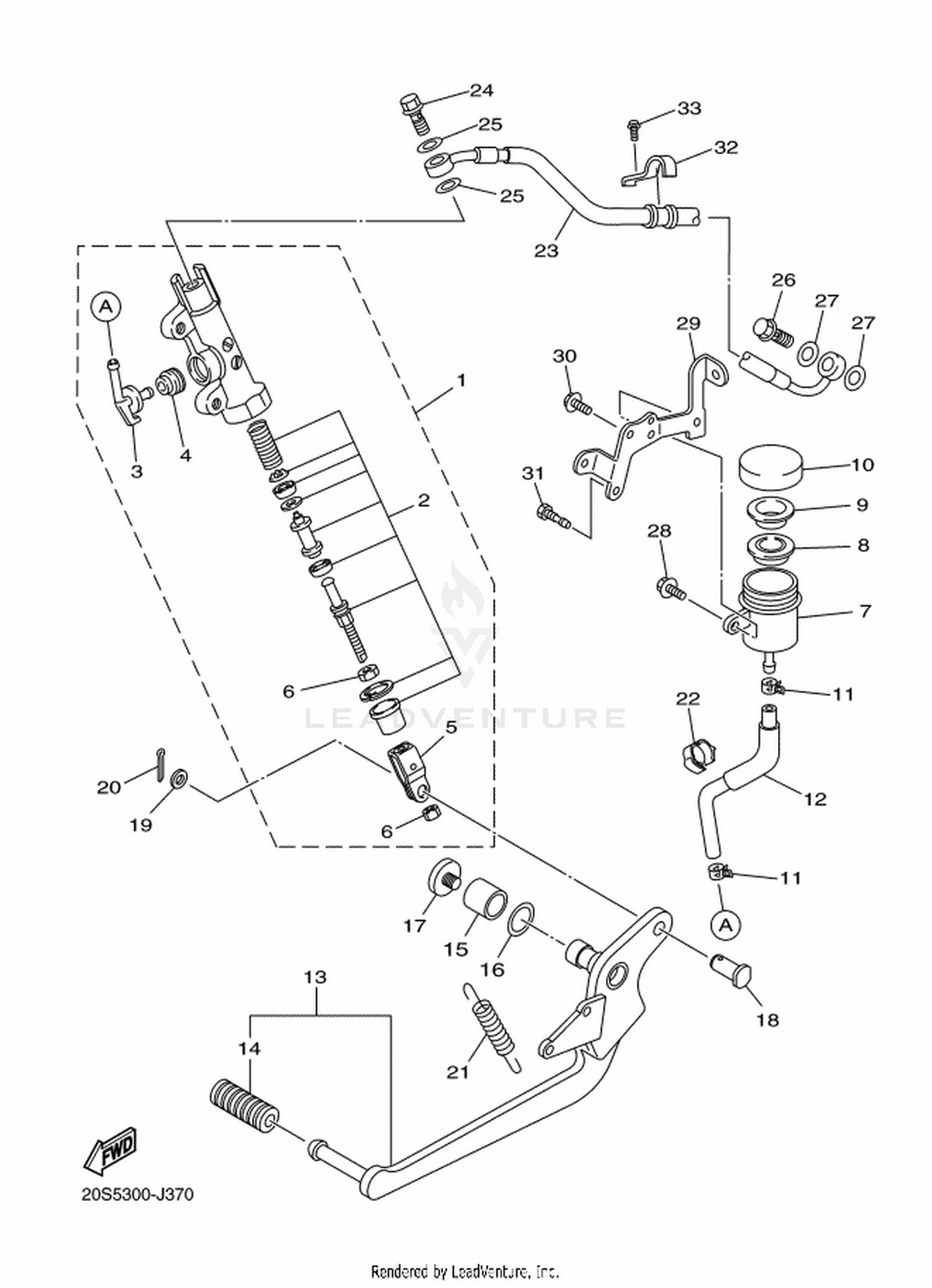 37 REAR MASTER CYLINDER