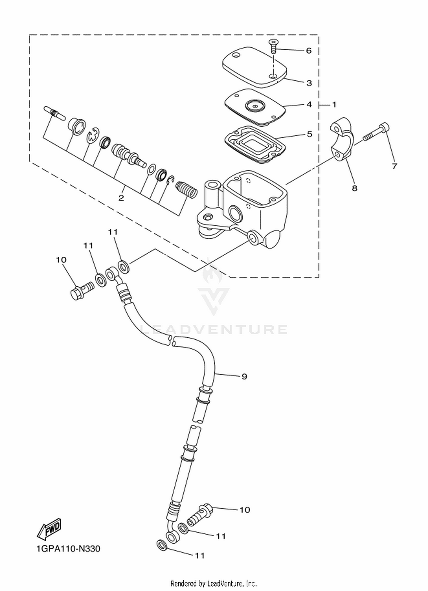 33 FRONT MASTER CYLINDER