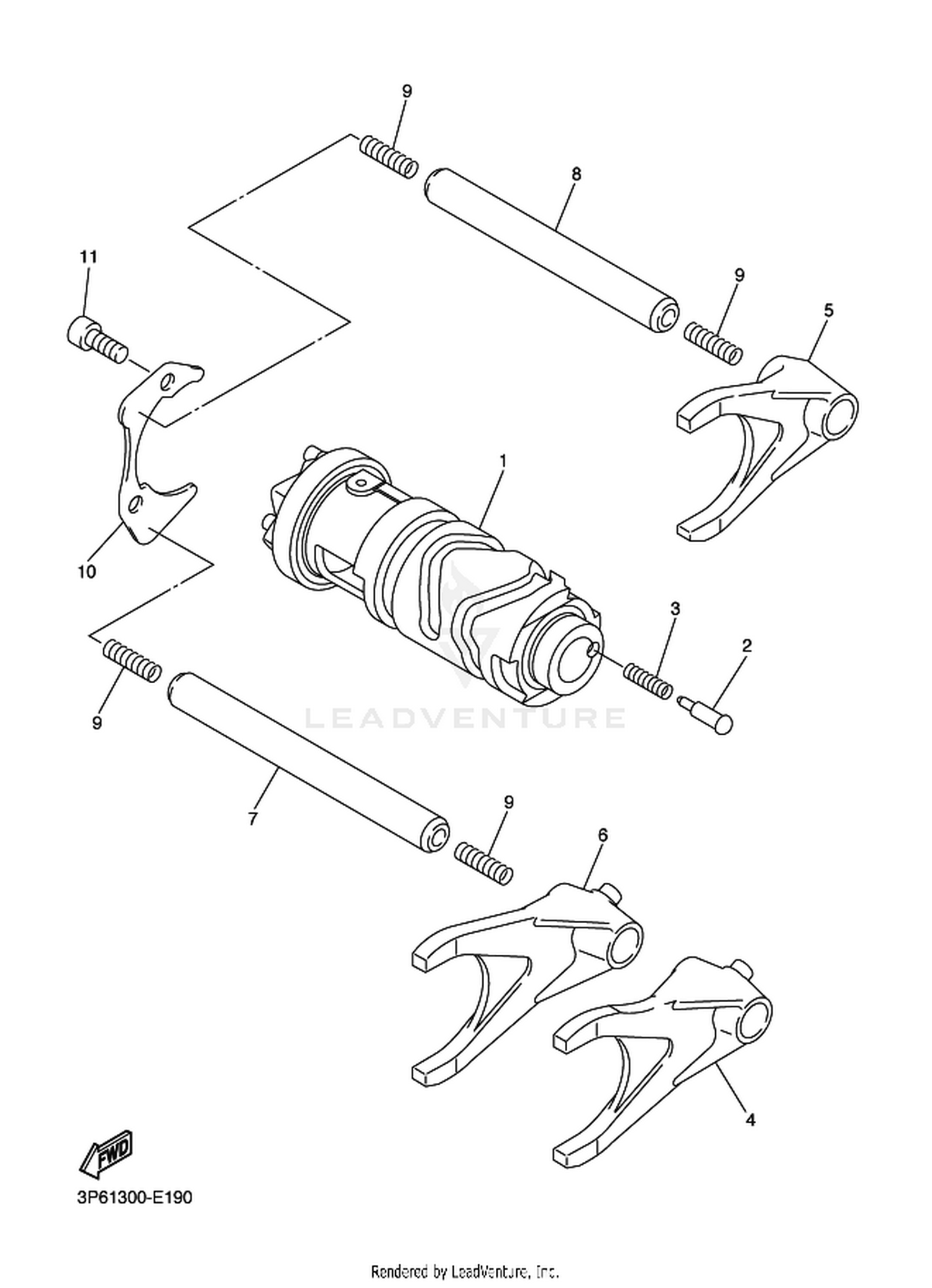 19 SHIFT CAM  FORK