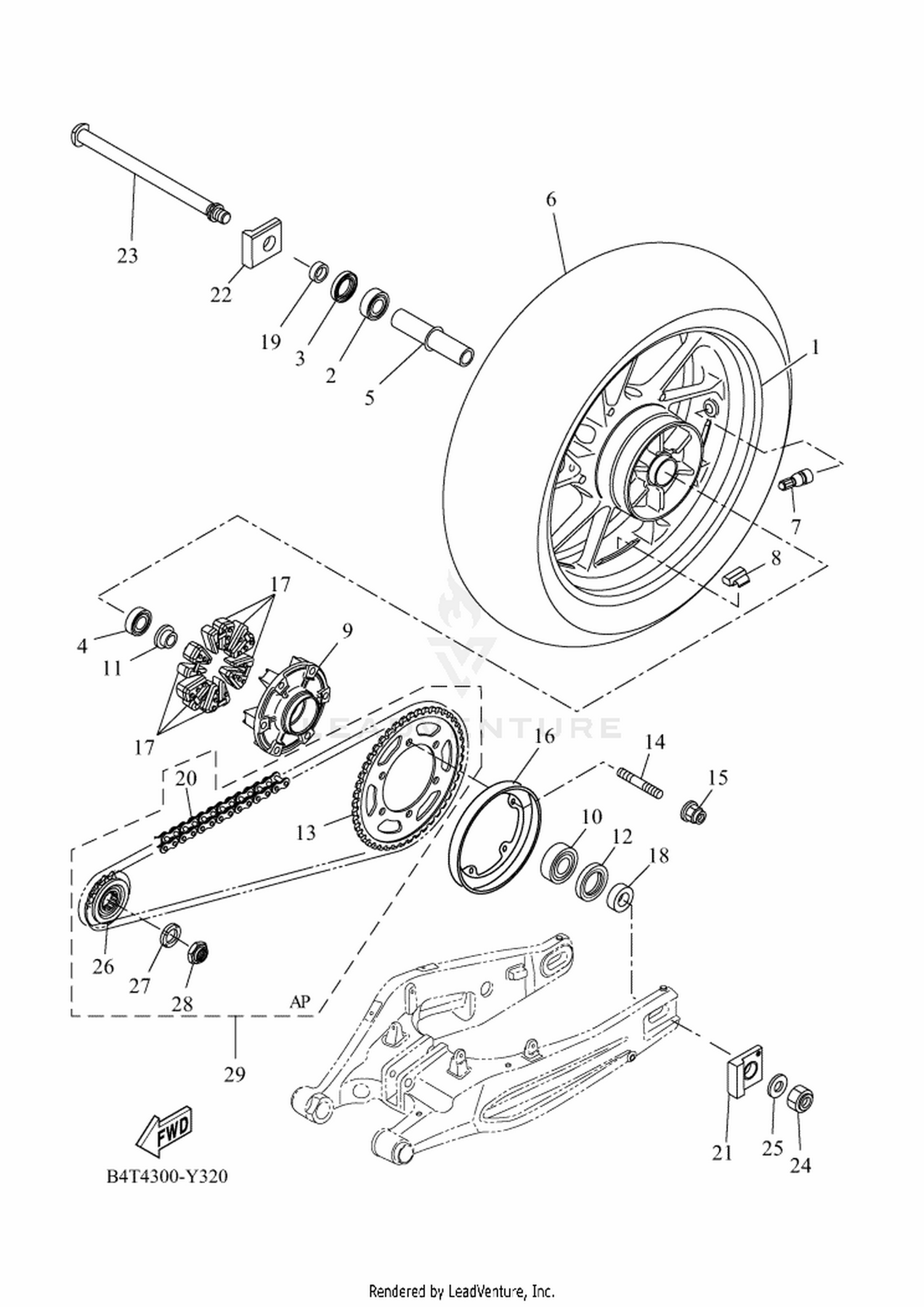 32 REAR WHEEL