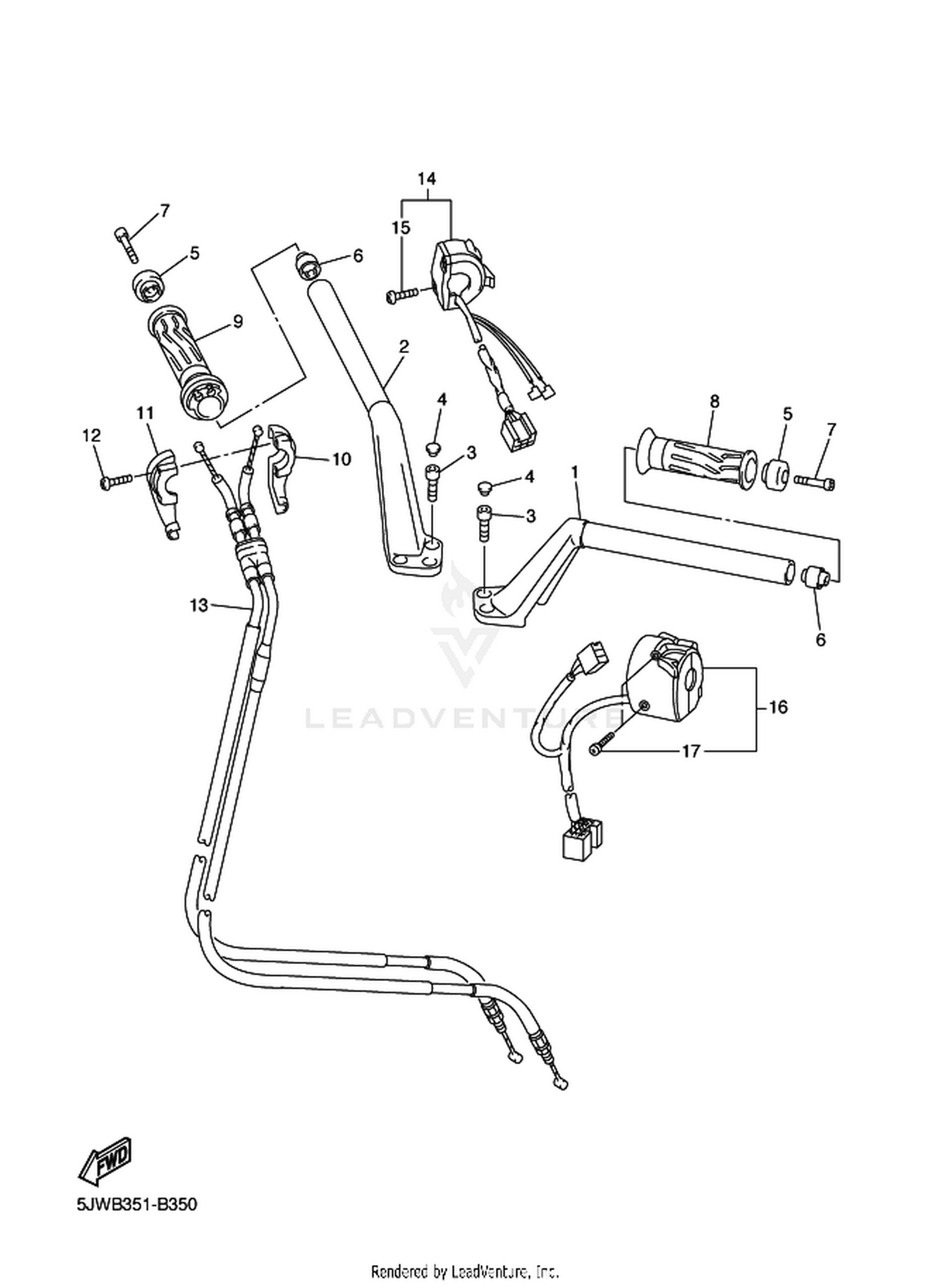35 STEERING HANDLE  CABLE