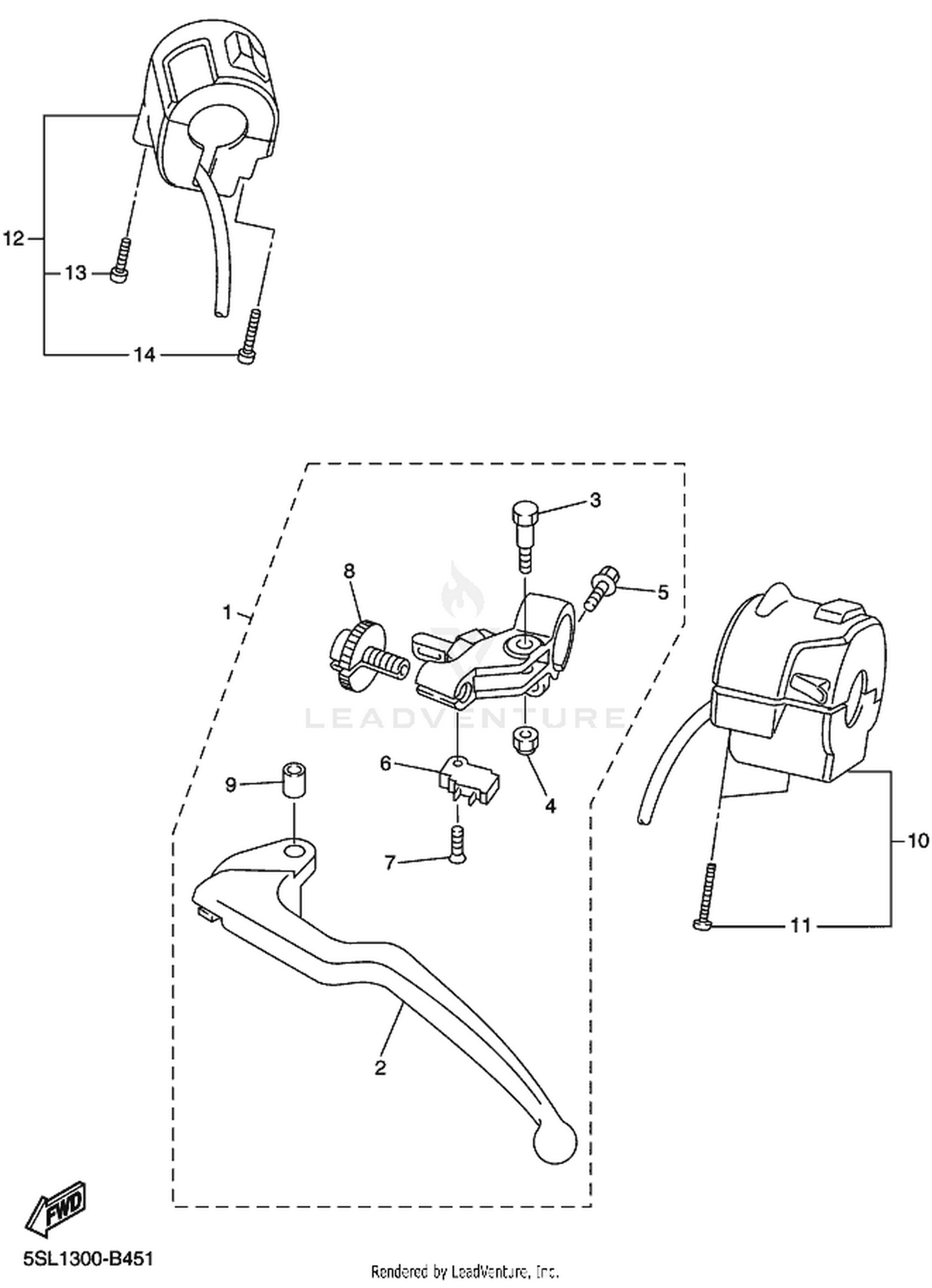 45 HANDLE SWITCH  LEVER