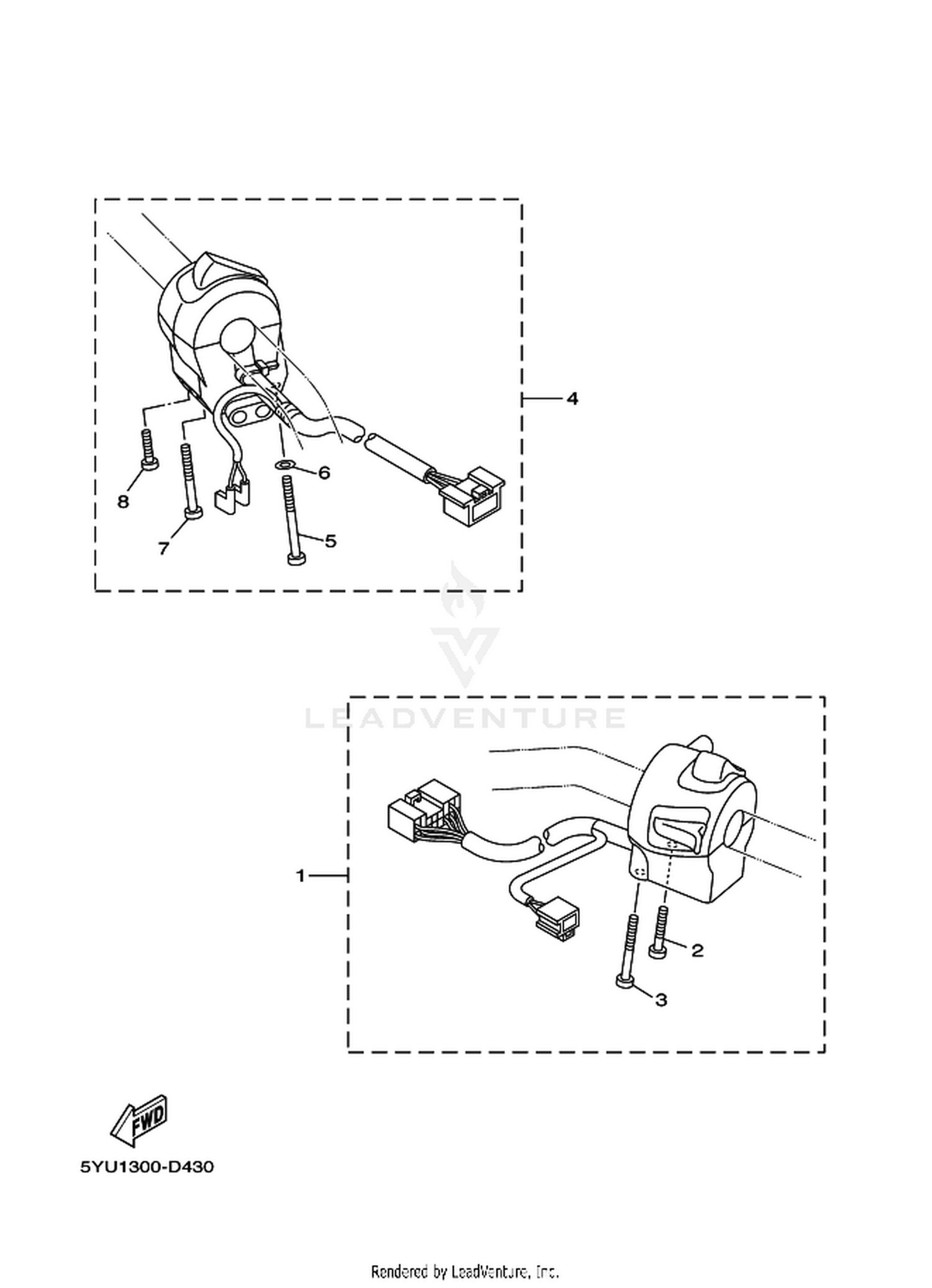 43 HANDLE SWITCH  LEVER