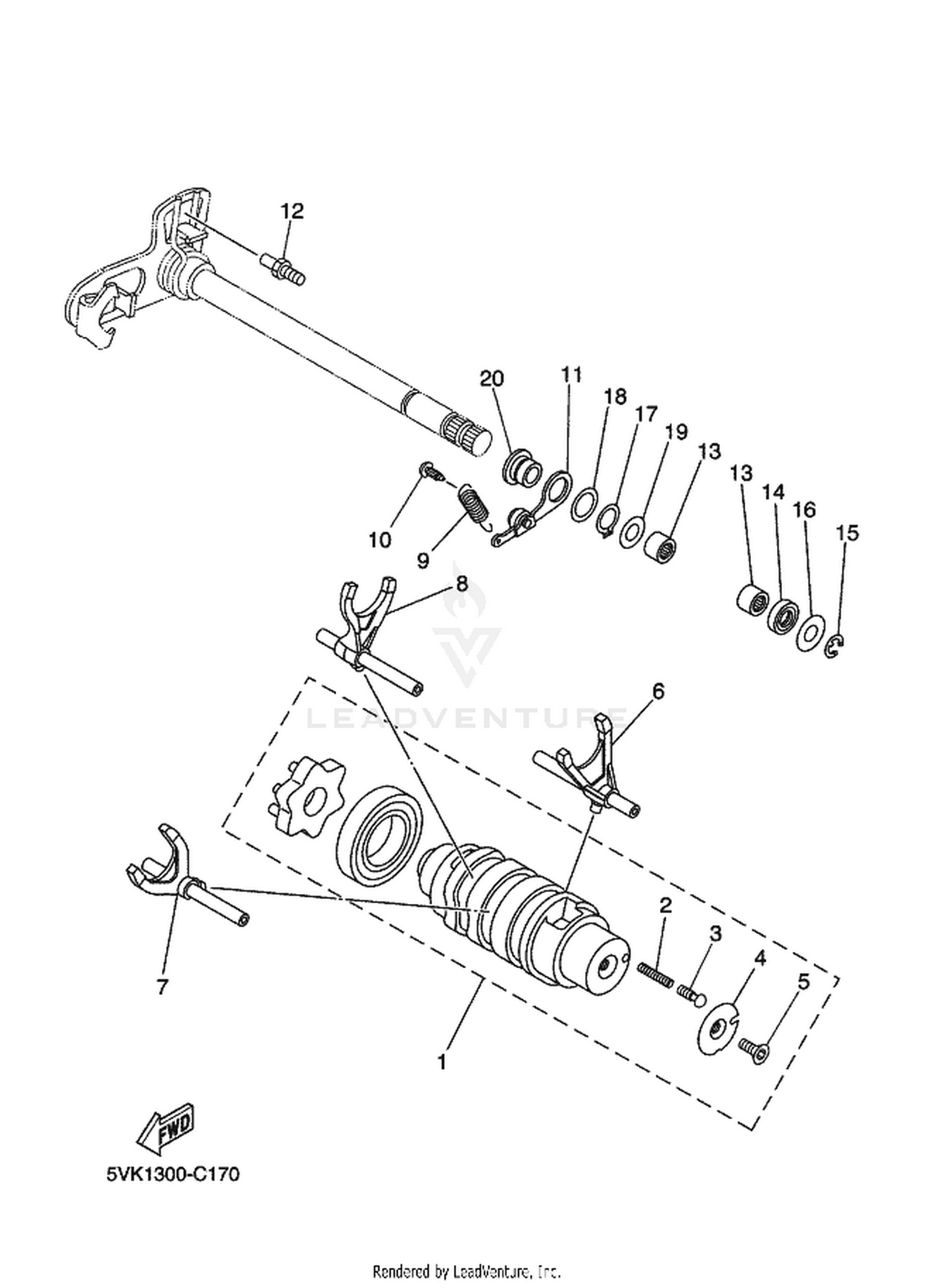 17 SHIFT CAM  FORK
