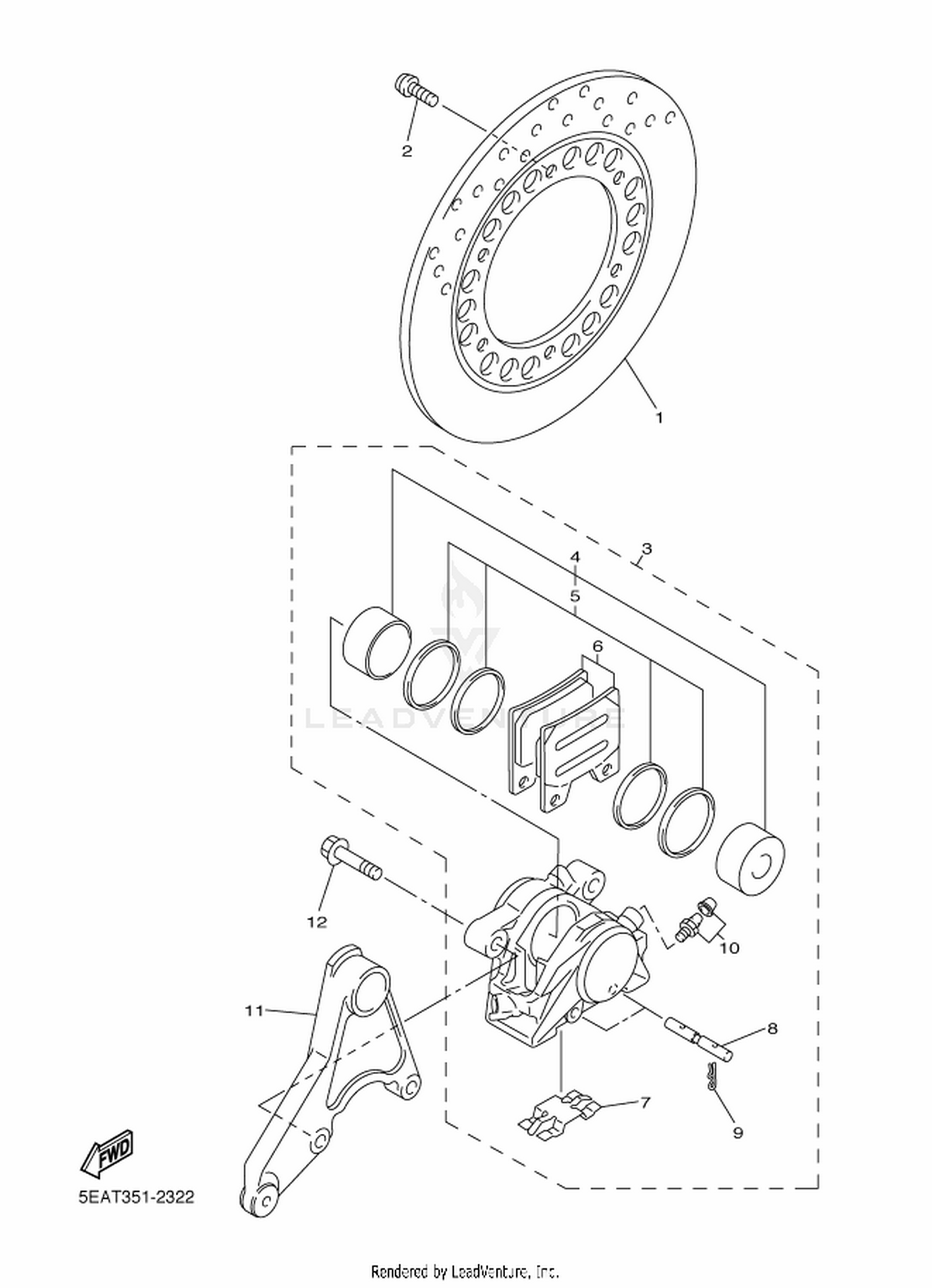 32 REAR BRAKE CALIPER