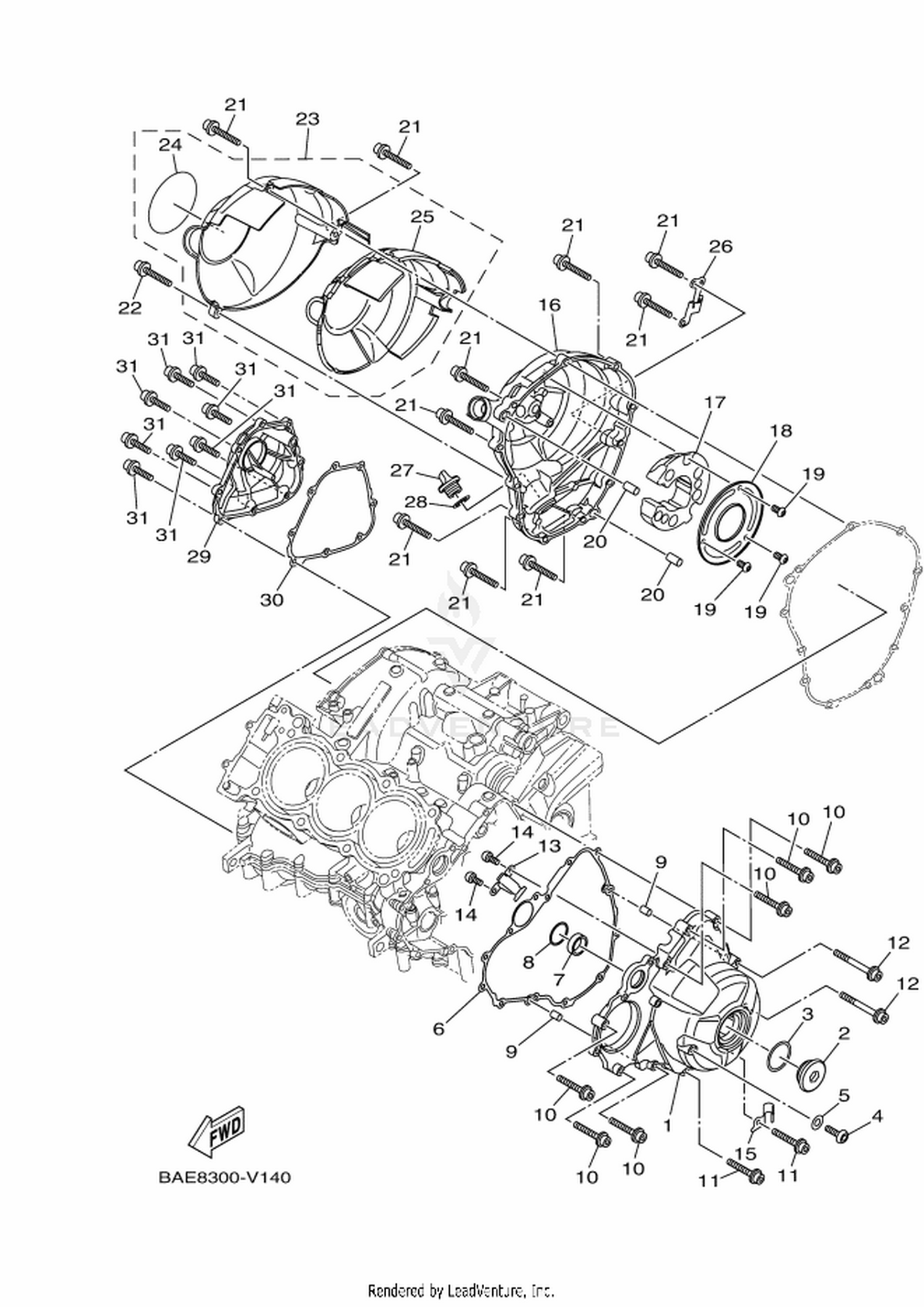 14 CRANKCASE COVER 1