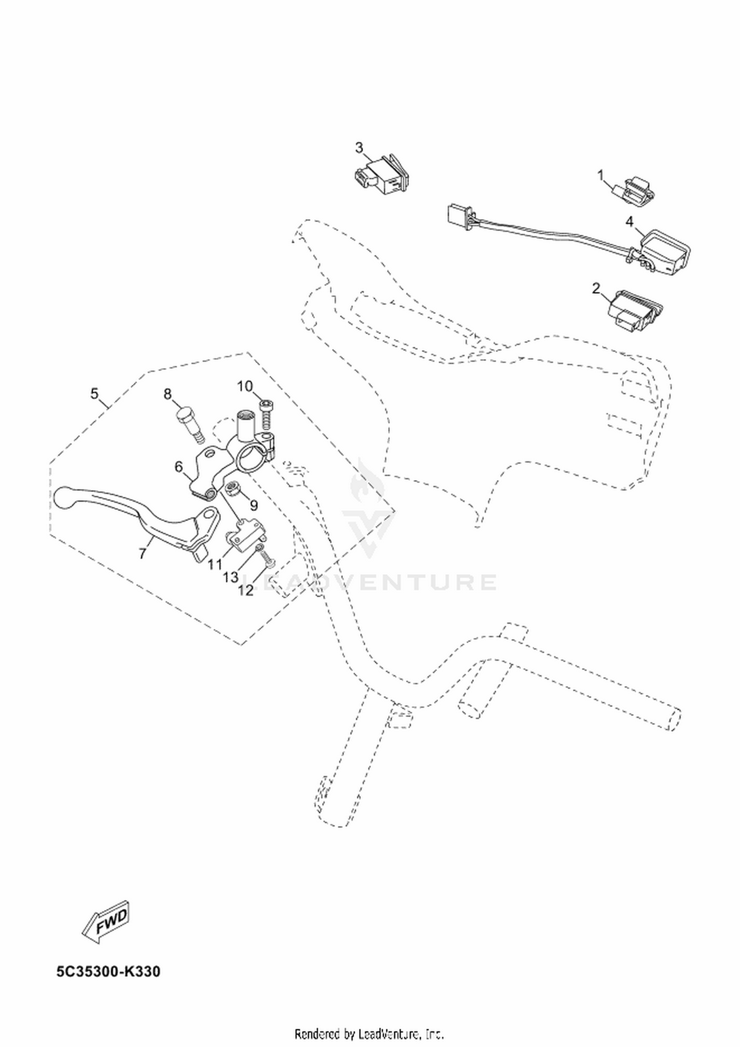 34 HANDLE SWITCH  LEVER