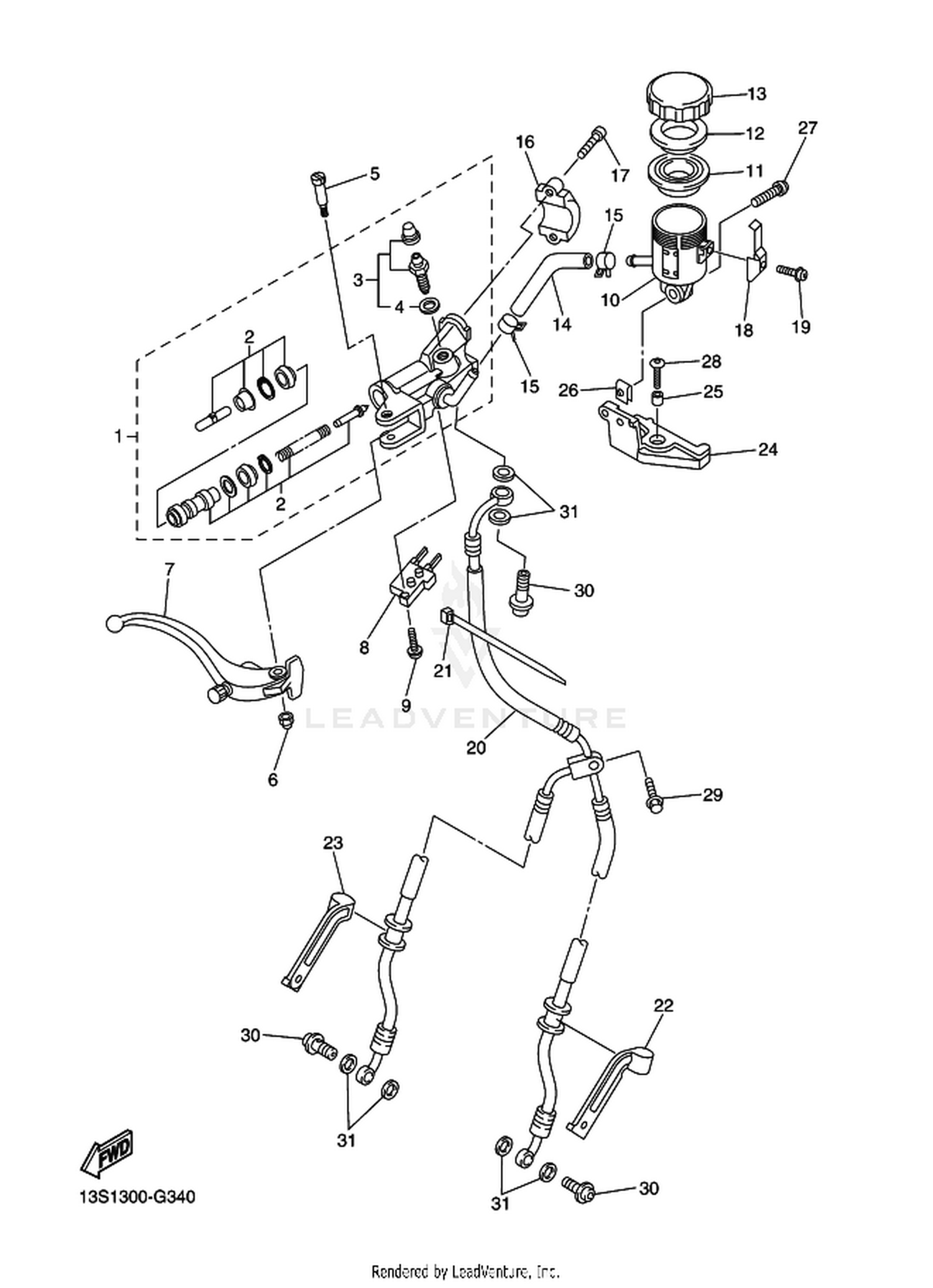 34 FRONT MASTER CYLINDER