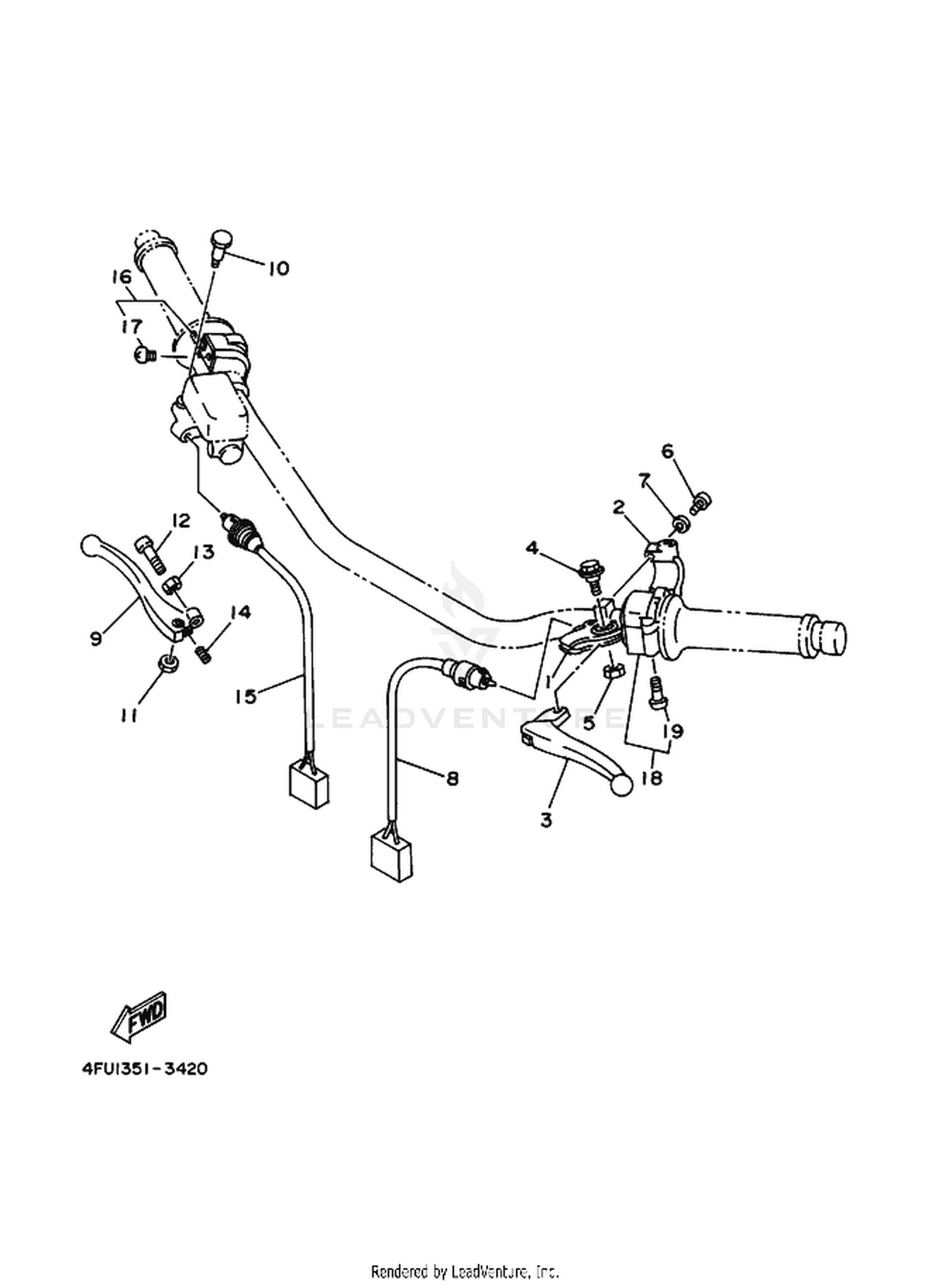 42 HANDLE SWITCH  LEVER