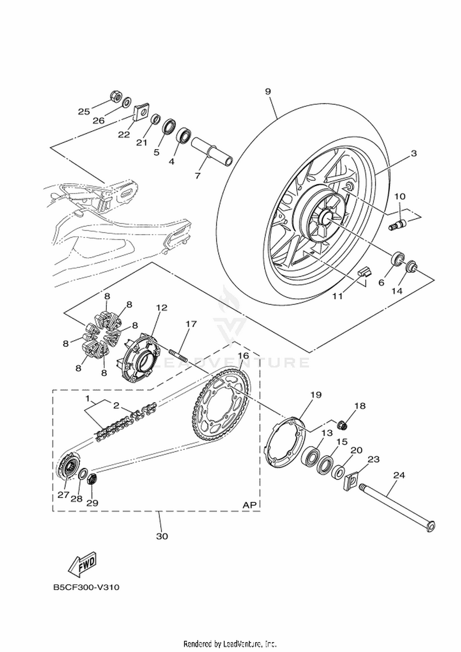 31 REAR WHEEL