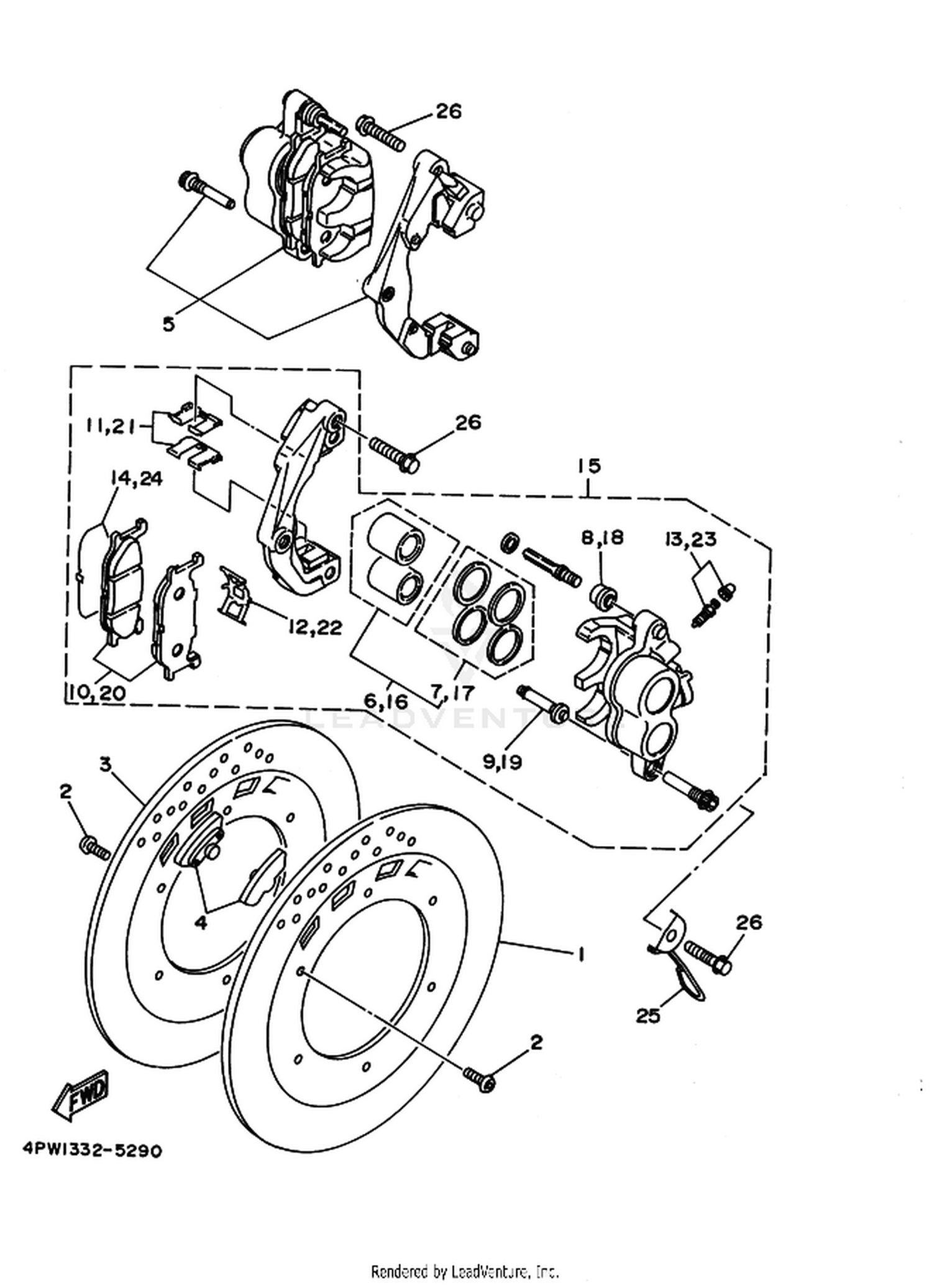 32 FRONT BRAKE CALIPER