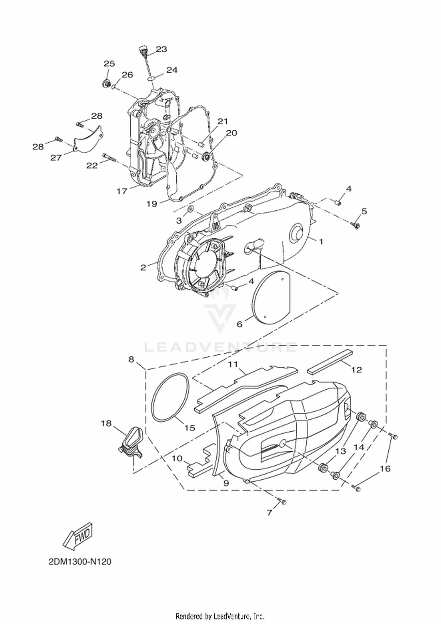 12 CRANKCASE COVER 1