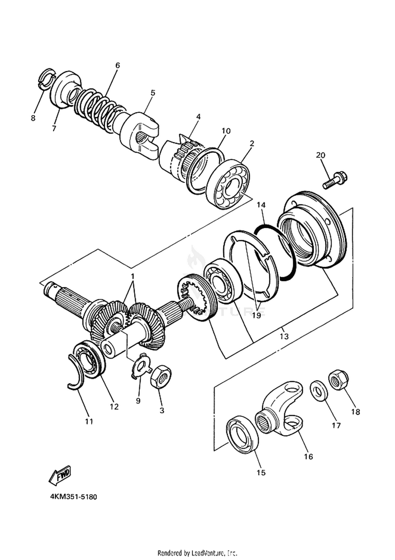 18 MIDDLE DRIVE GEAR