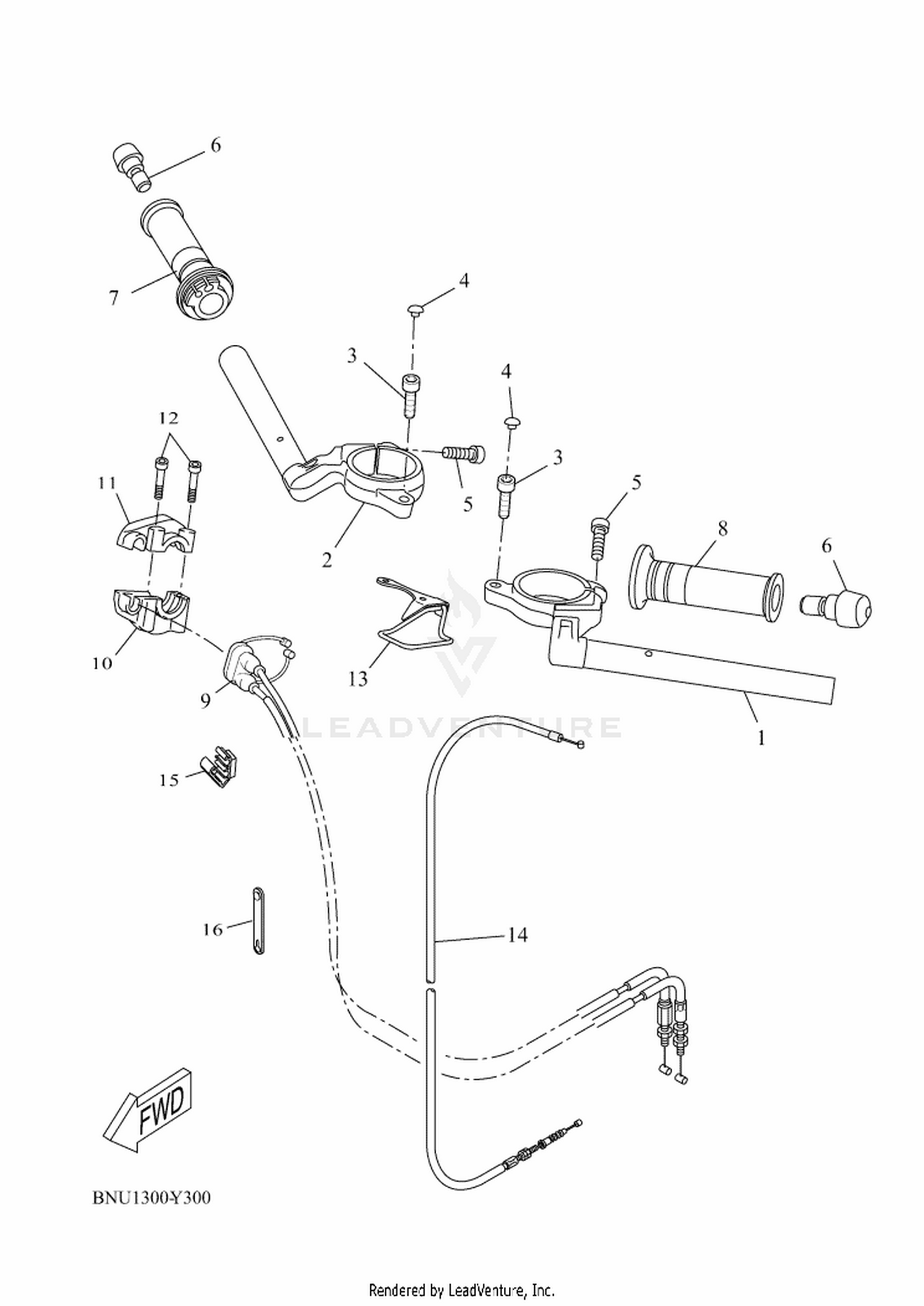 30 STEERING HANDLE & CABLE