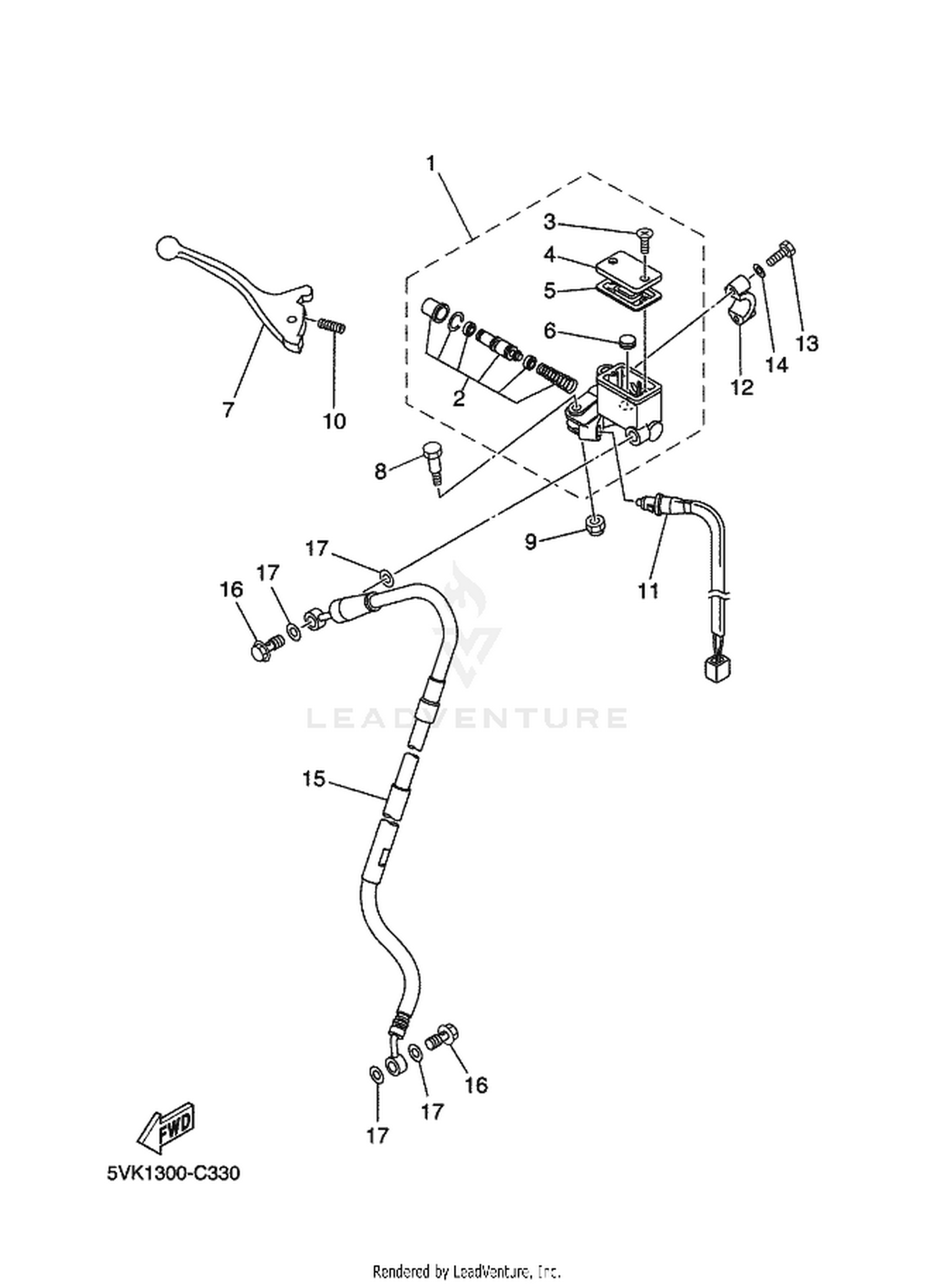 33 FRONT MASTER CYLINDER