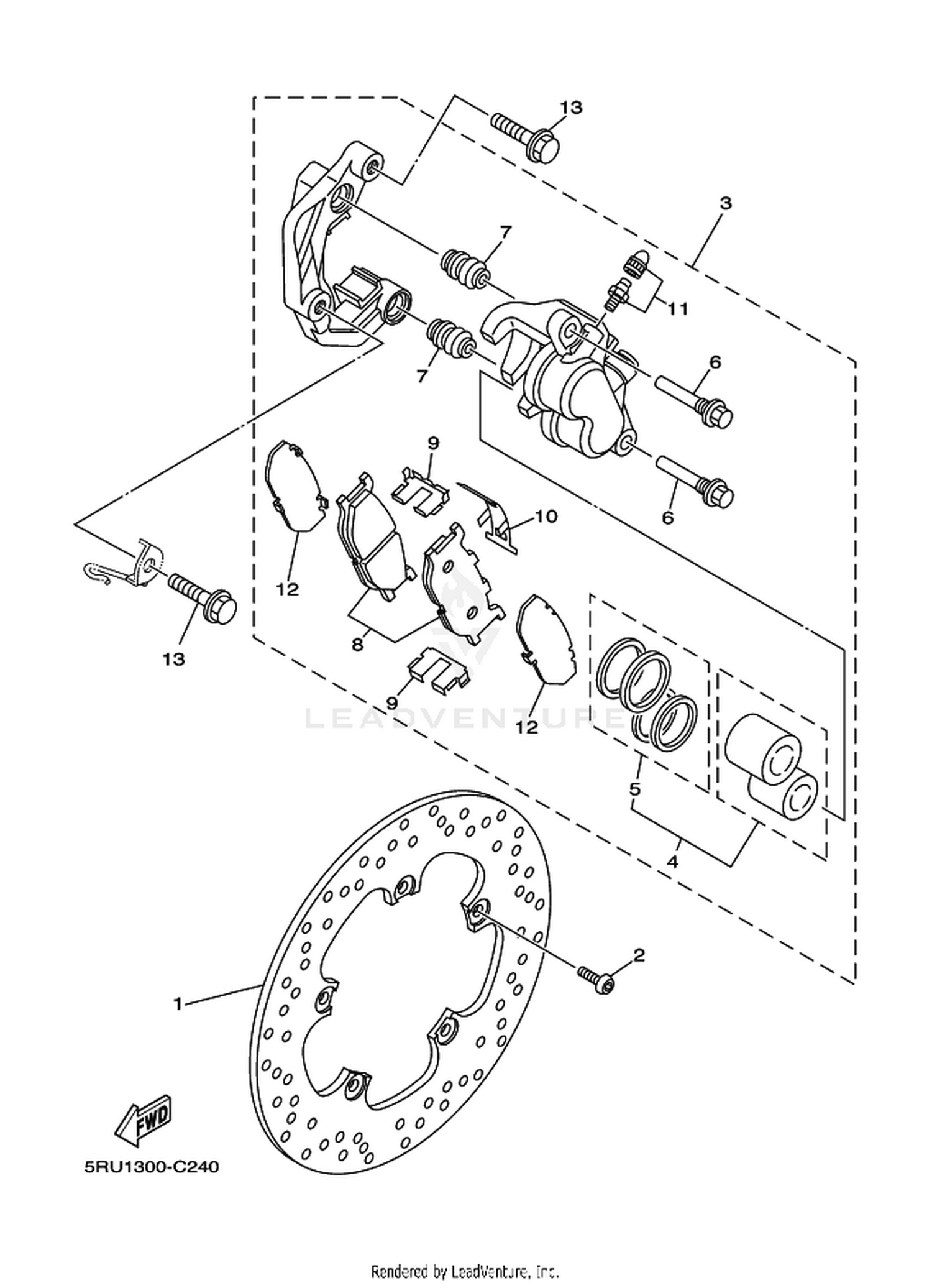 24 FRONT BRAKE CALIPER