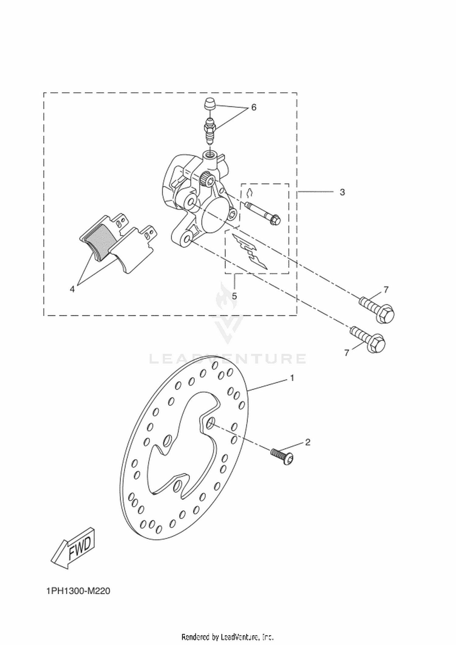 22 FRONT BRAKE CALIPER