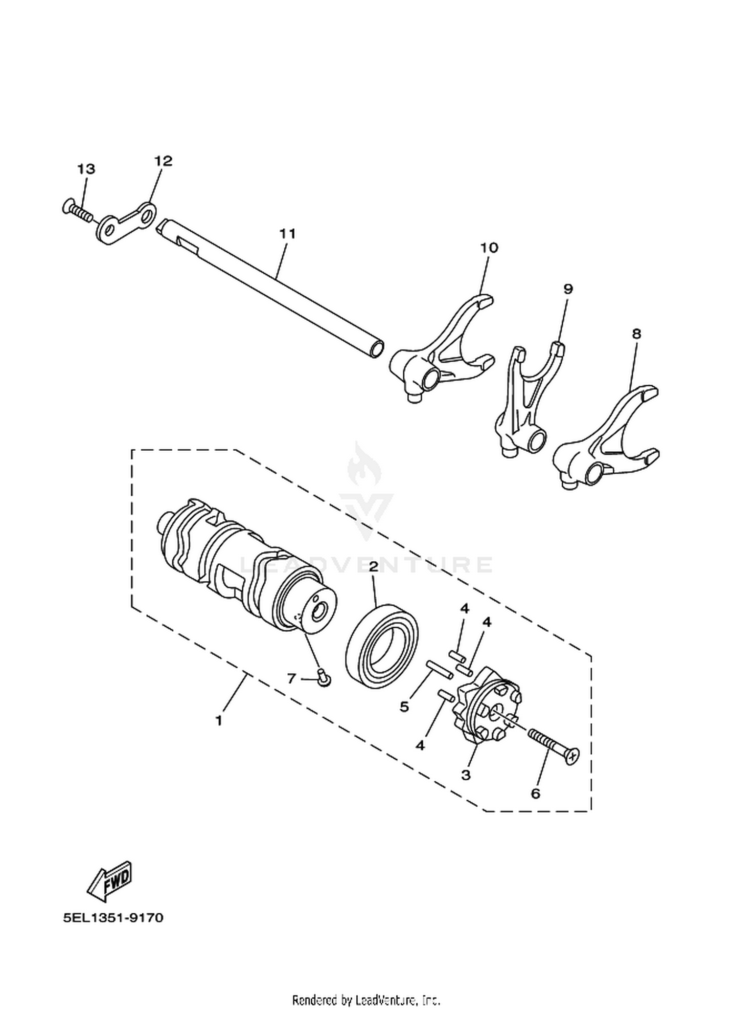 19 SHIFT CAM  FORK