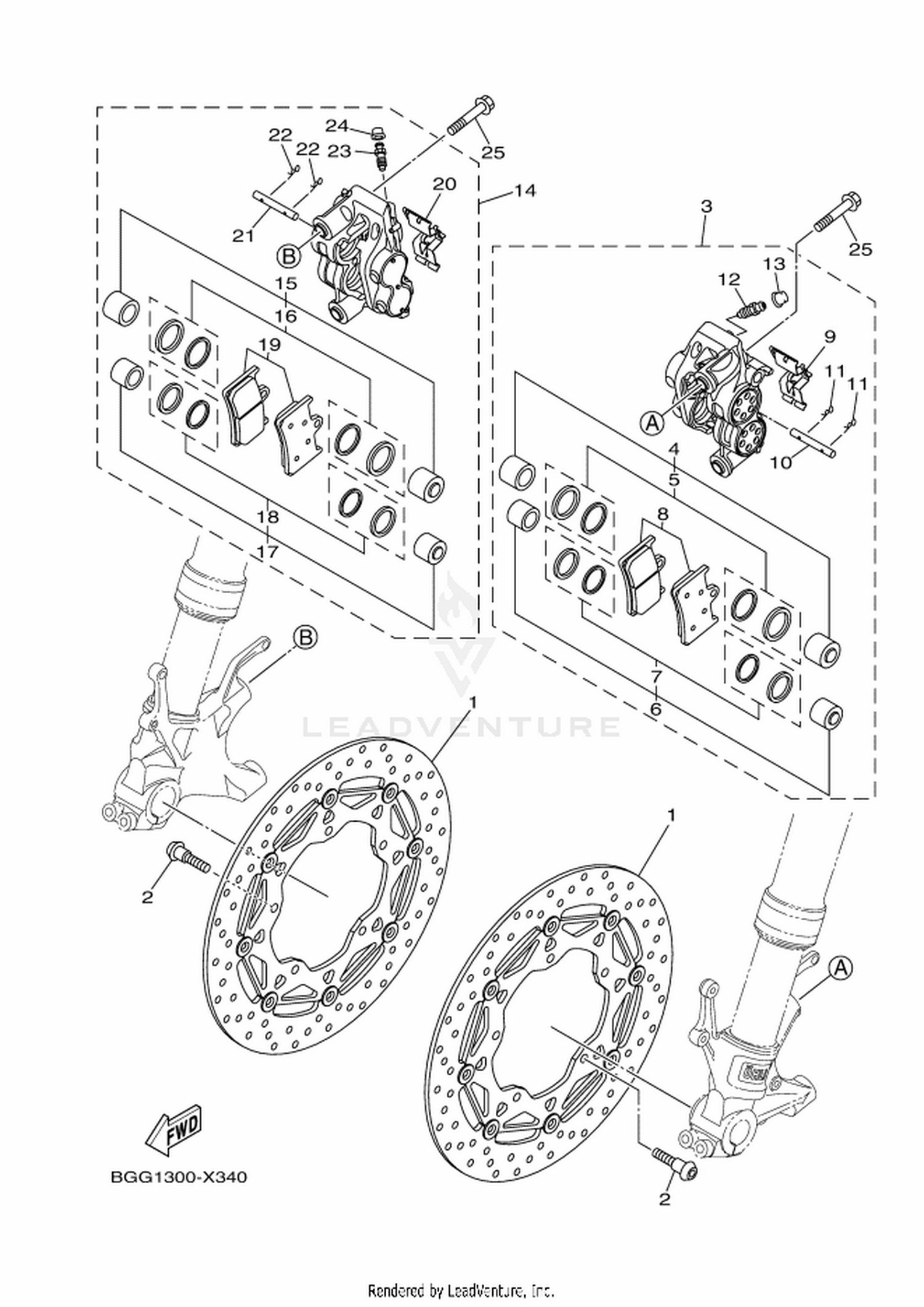34 FRONT BRAKE CALIPER