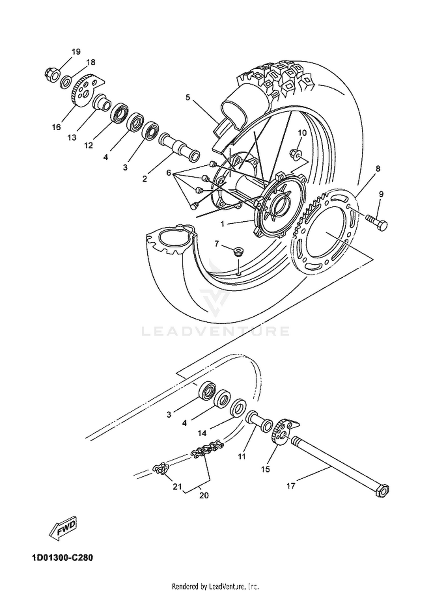 28 REAR WHEEL
