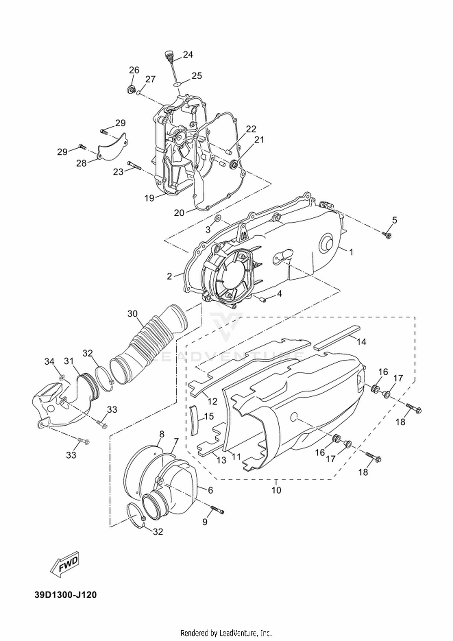 12 CRANKCASE COVER 1
