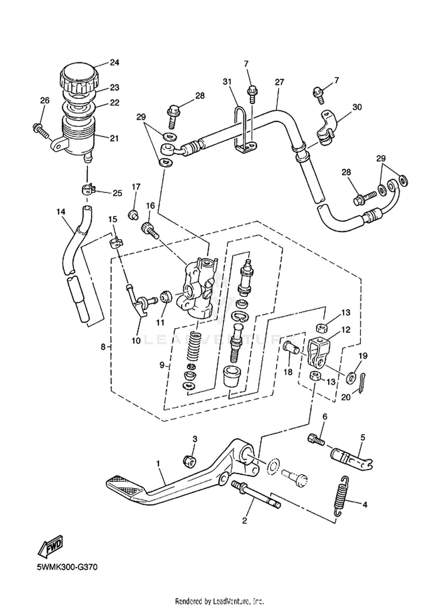 37 REAR MASTER CYLINDER