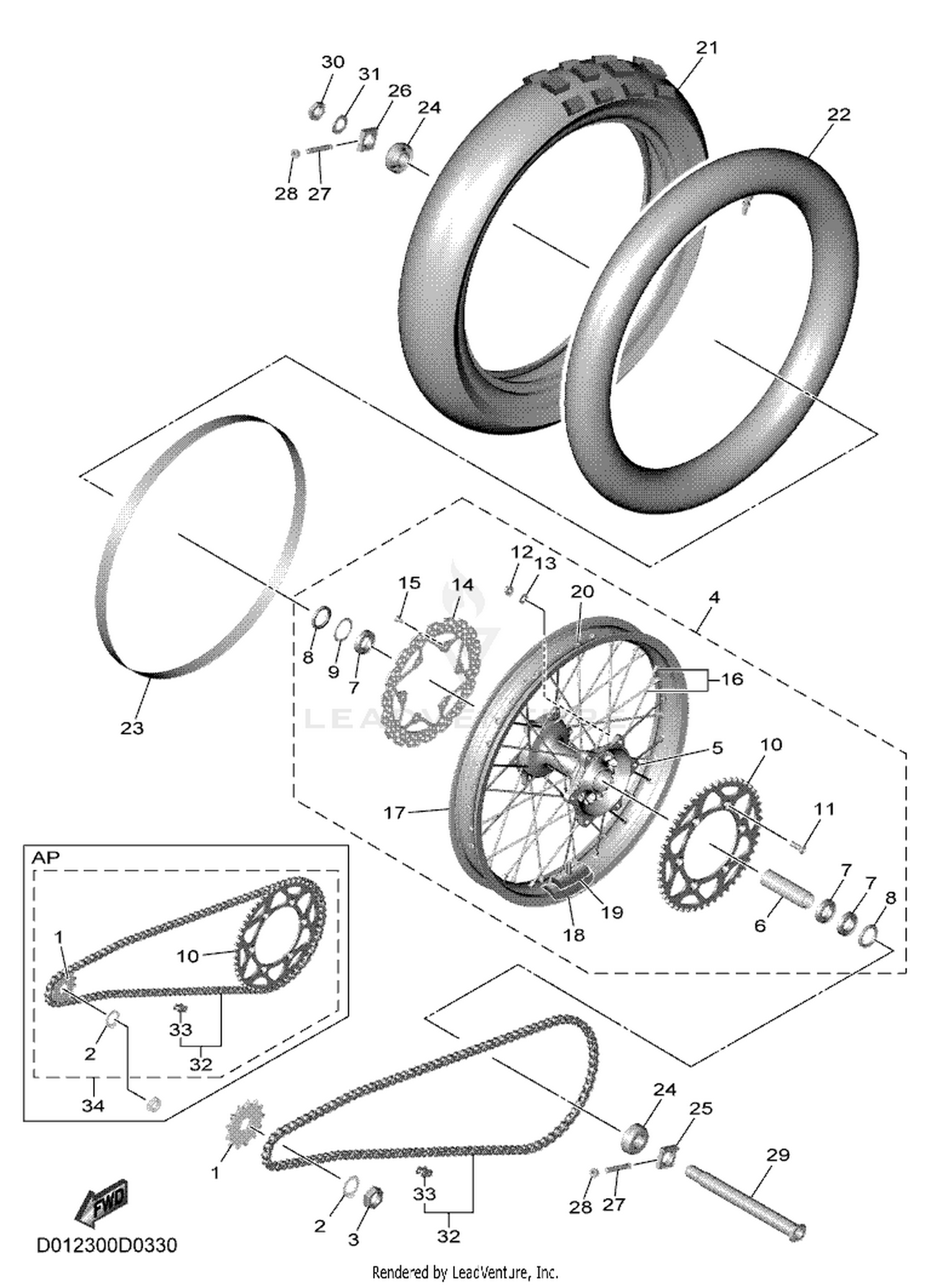 33 REAR WHEEL