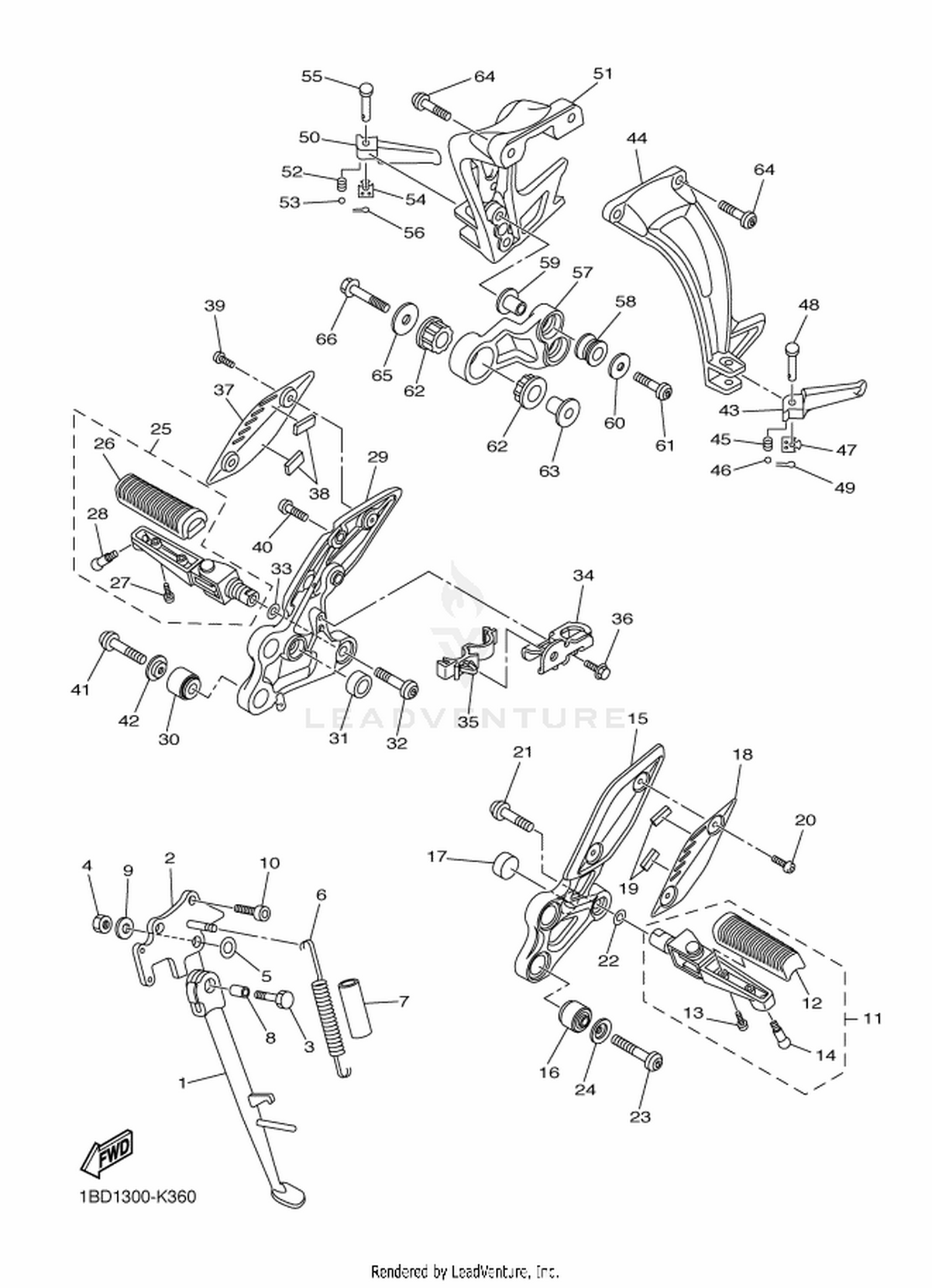 36 STAND  FOOTREST