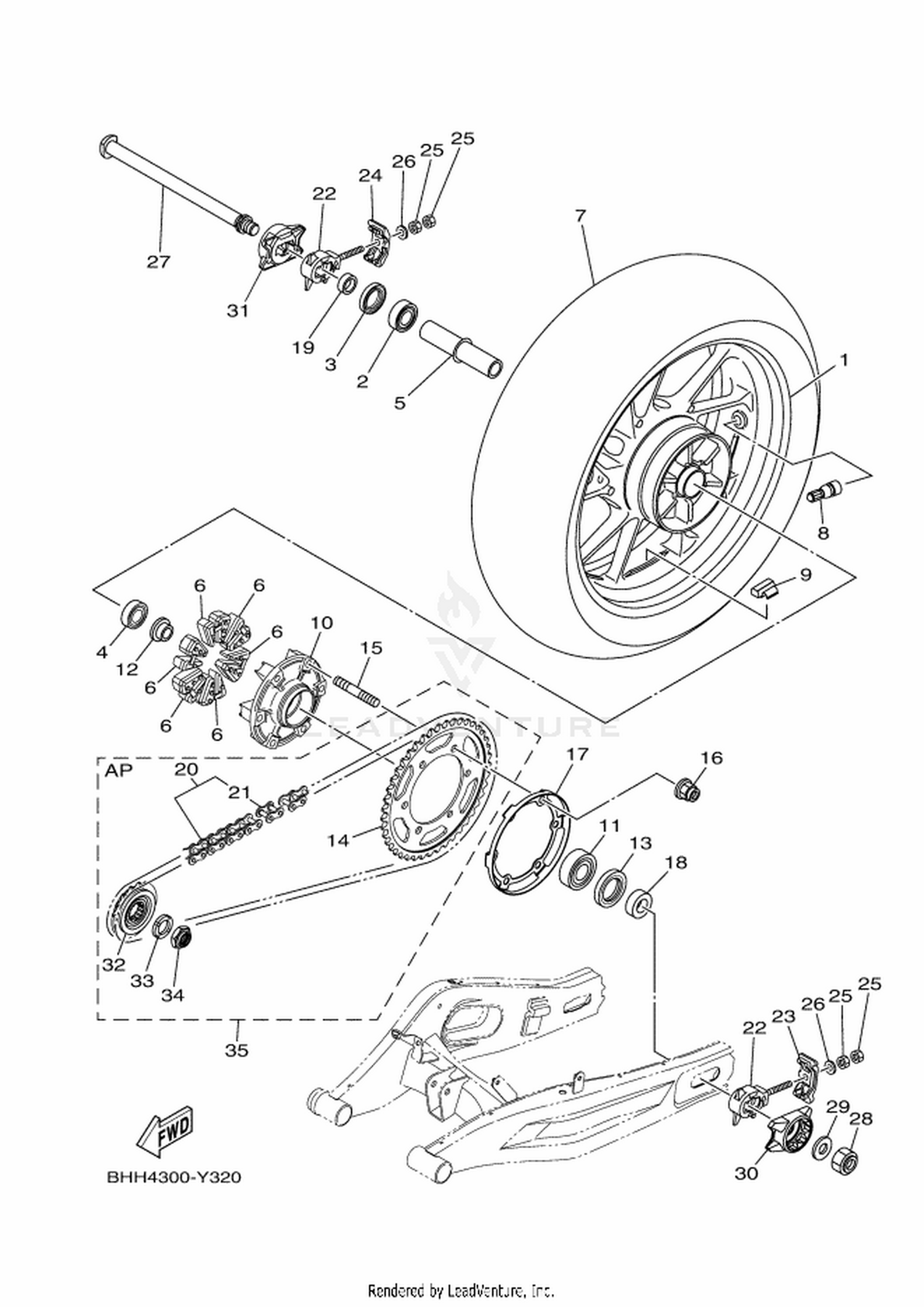 32 REAR WHEEL