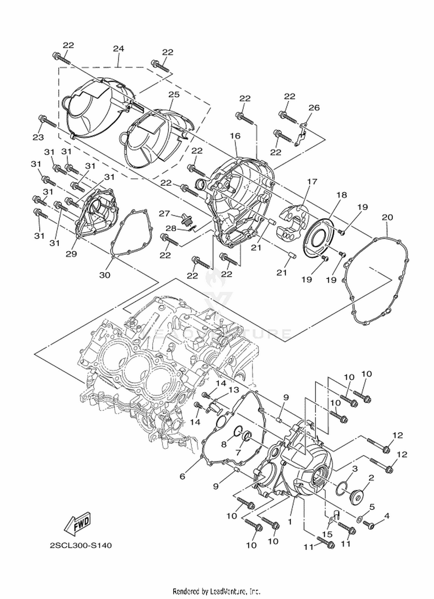 14 CRANKCASE COVER 1
