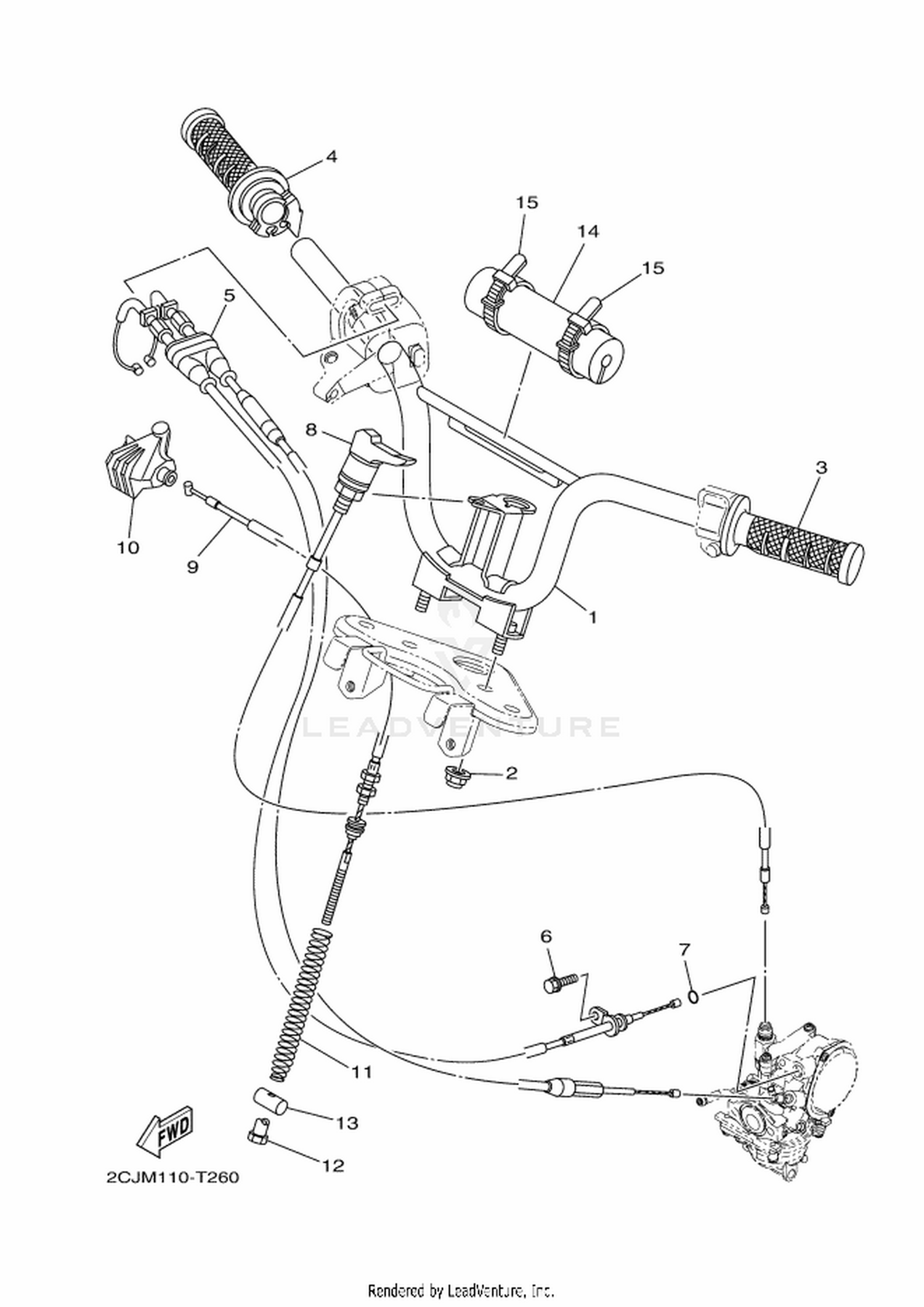 26 STEERING HANDLE & CABLE