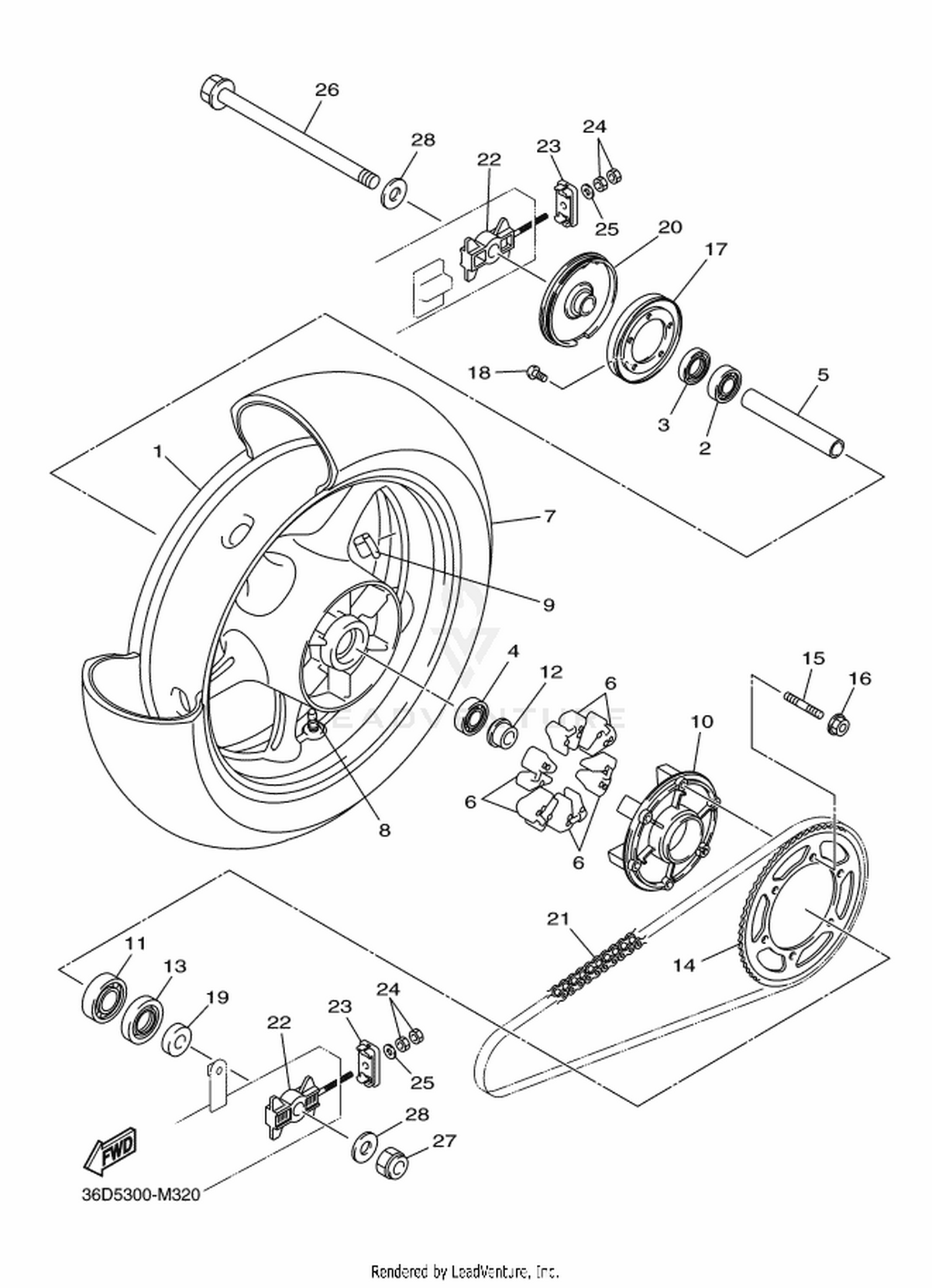 32 REAR WHEEL