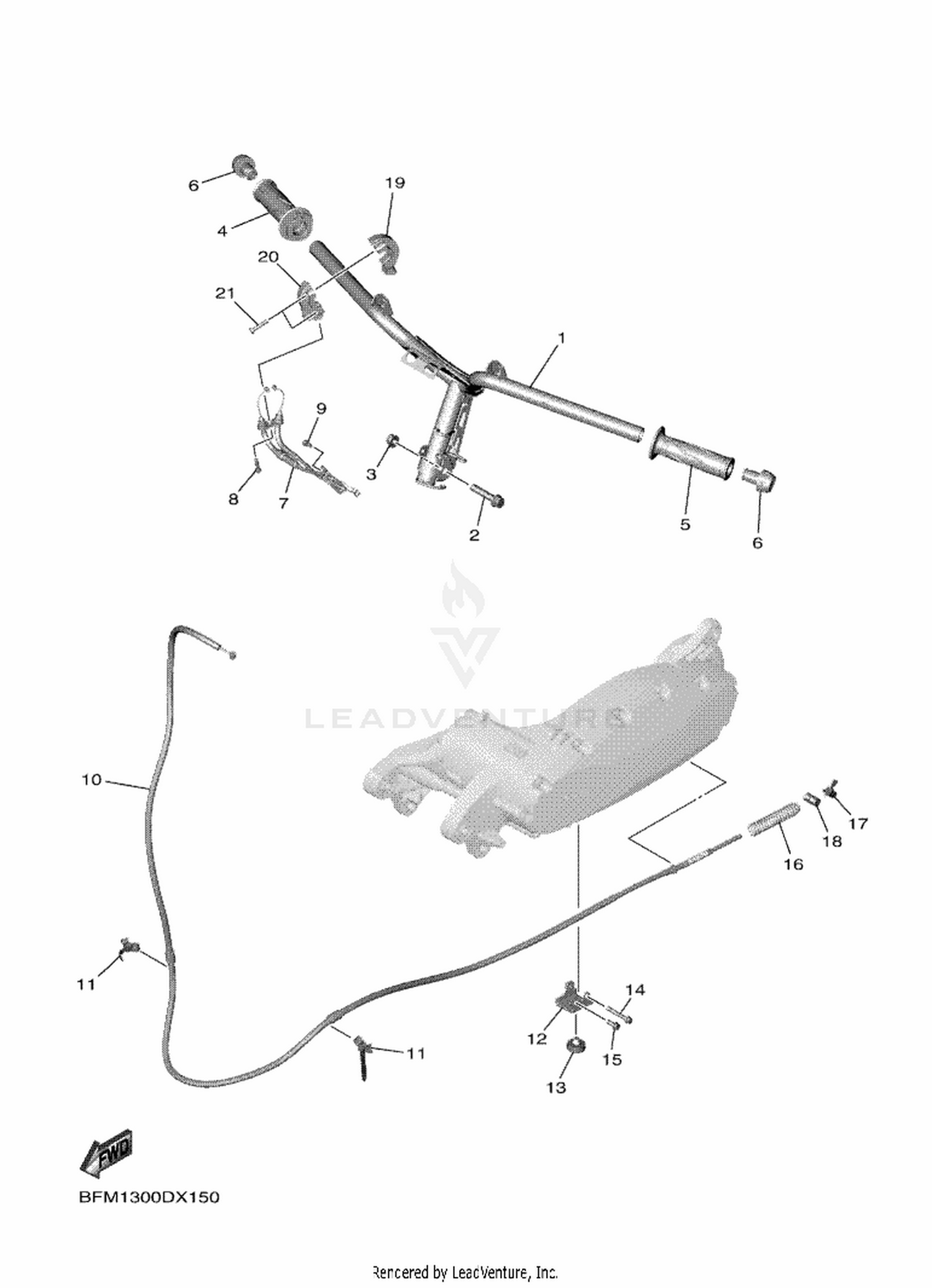 15 STEERING HANDLE & CABLE