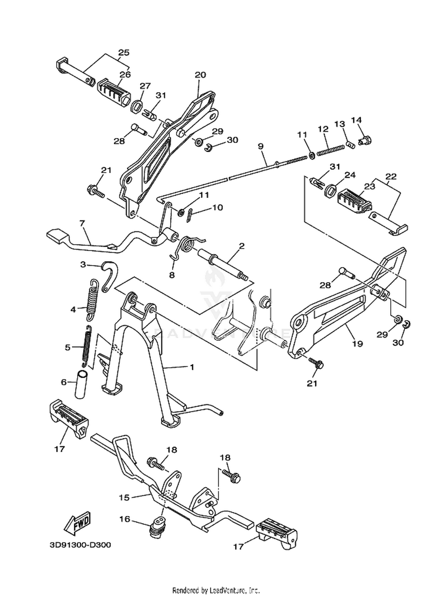 30 STAND  FOOTREST