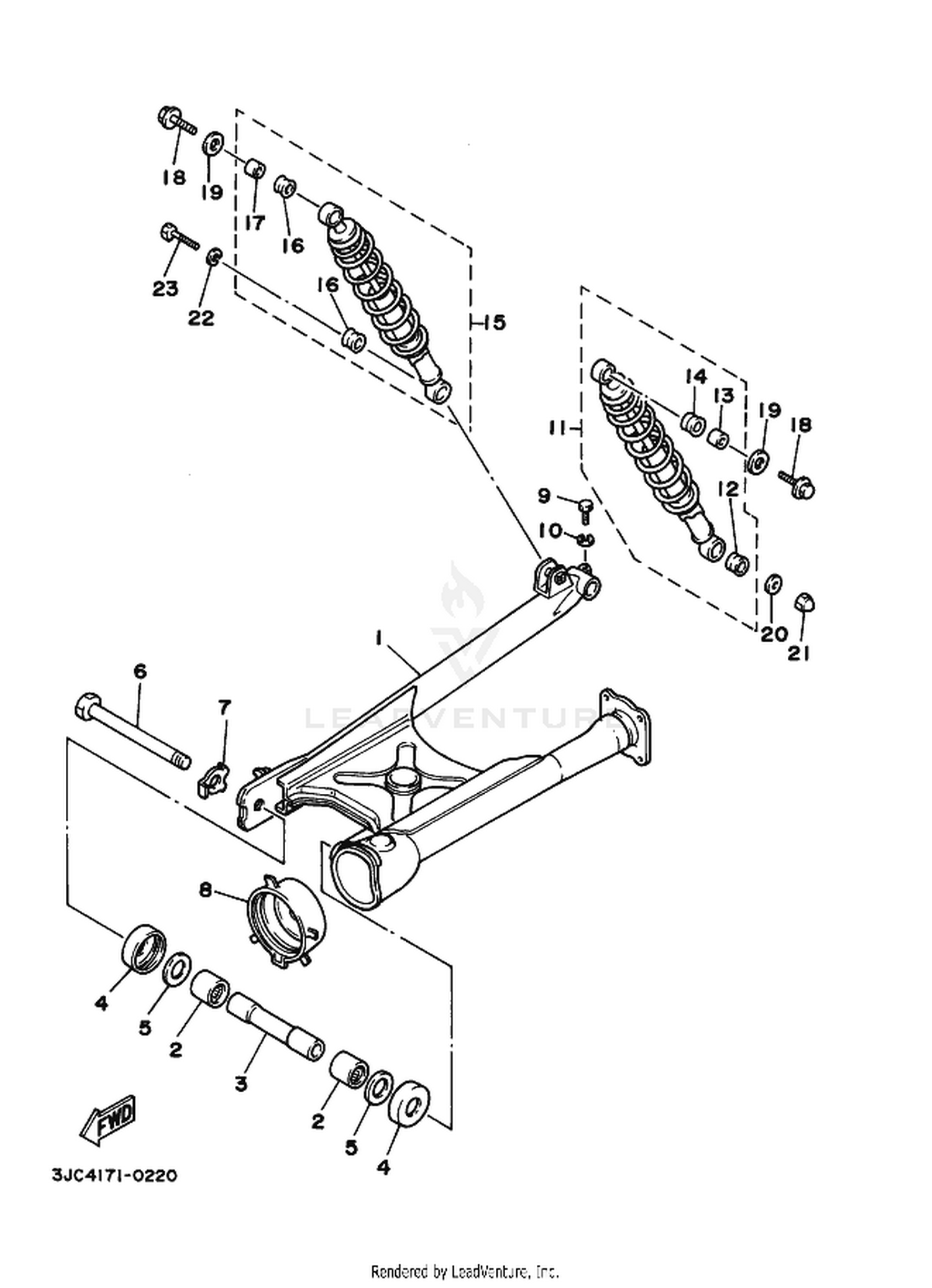 22 REAR ARM  SUSPENSION