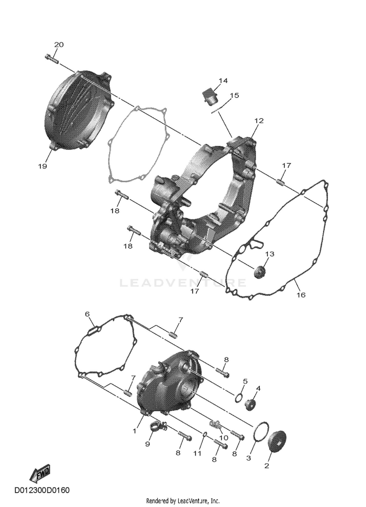 16 CRANKCASE COVER 1